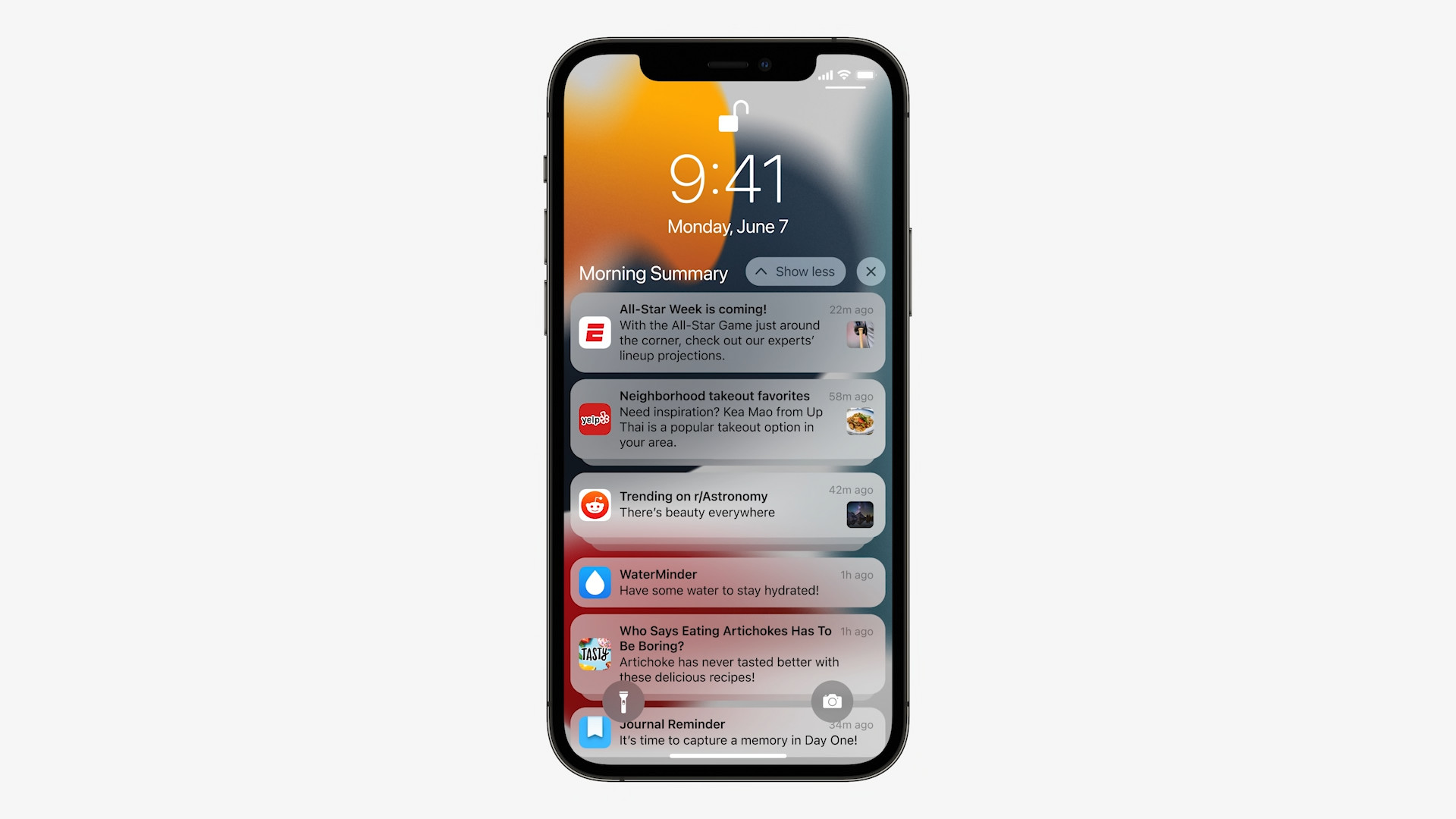 iphone notifications list