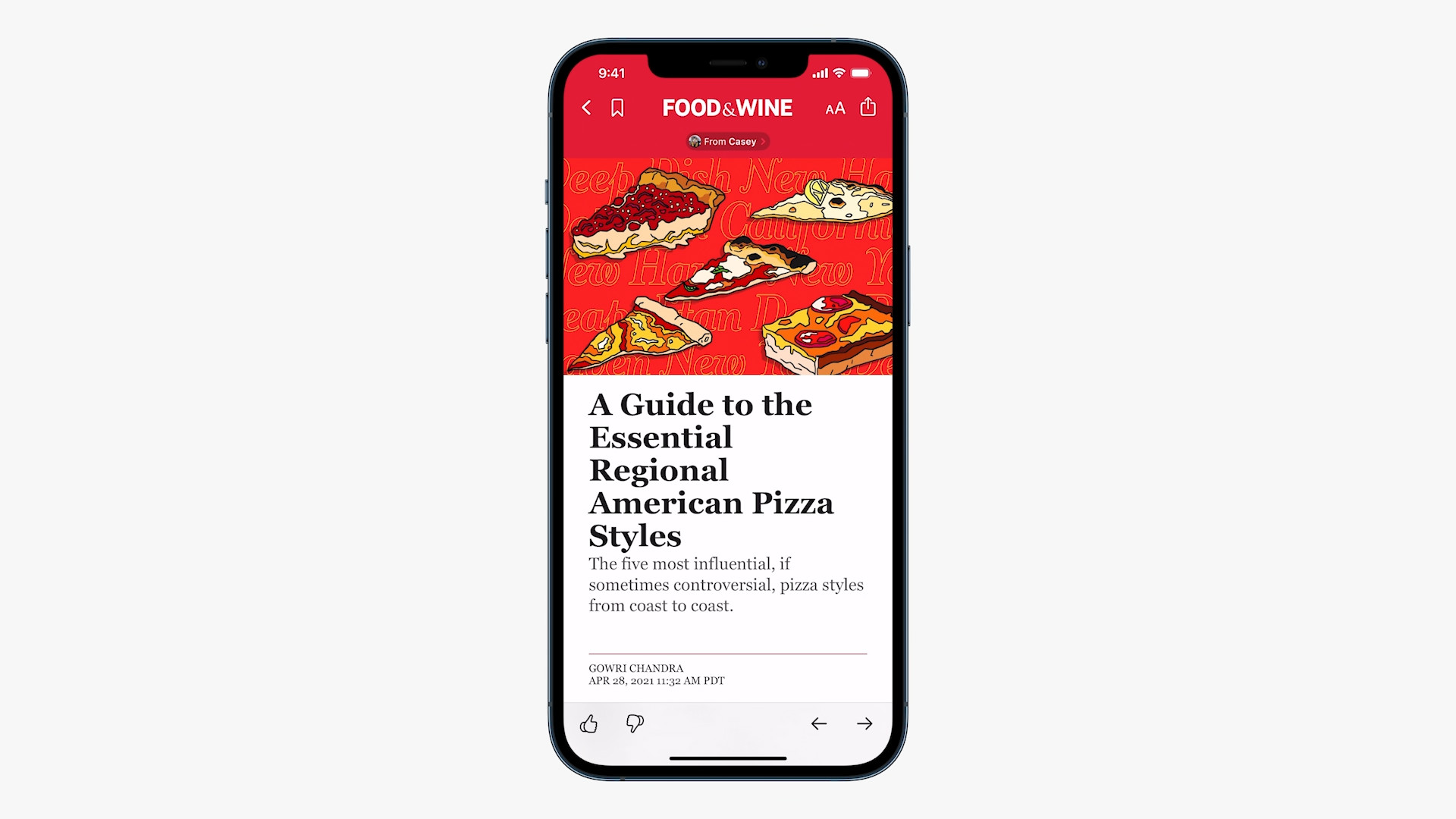 iphone pizza guide app