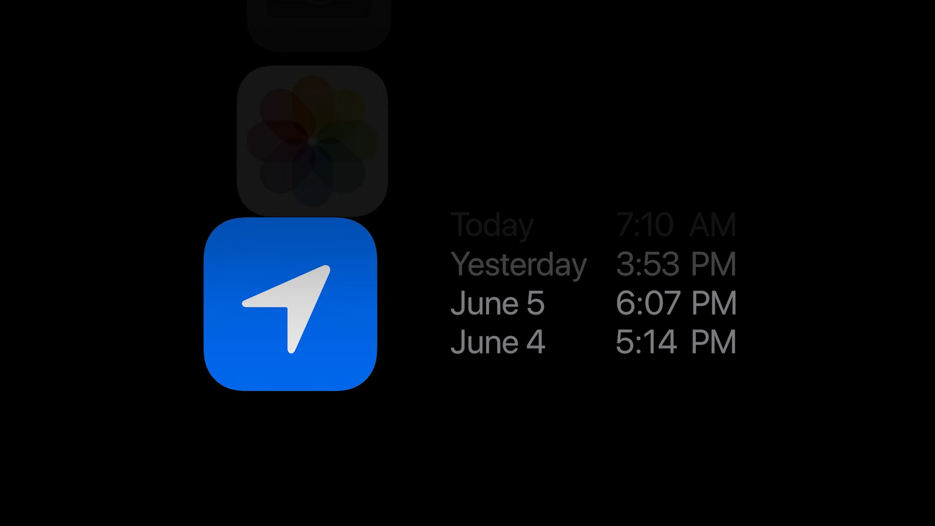 location access timestamps