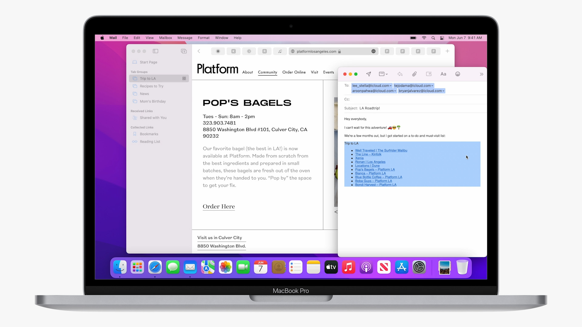 macbook pro notes and bagels