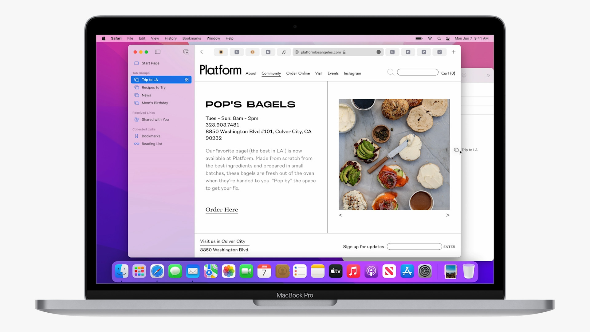 macbook pro pops bagels view