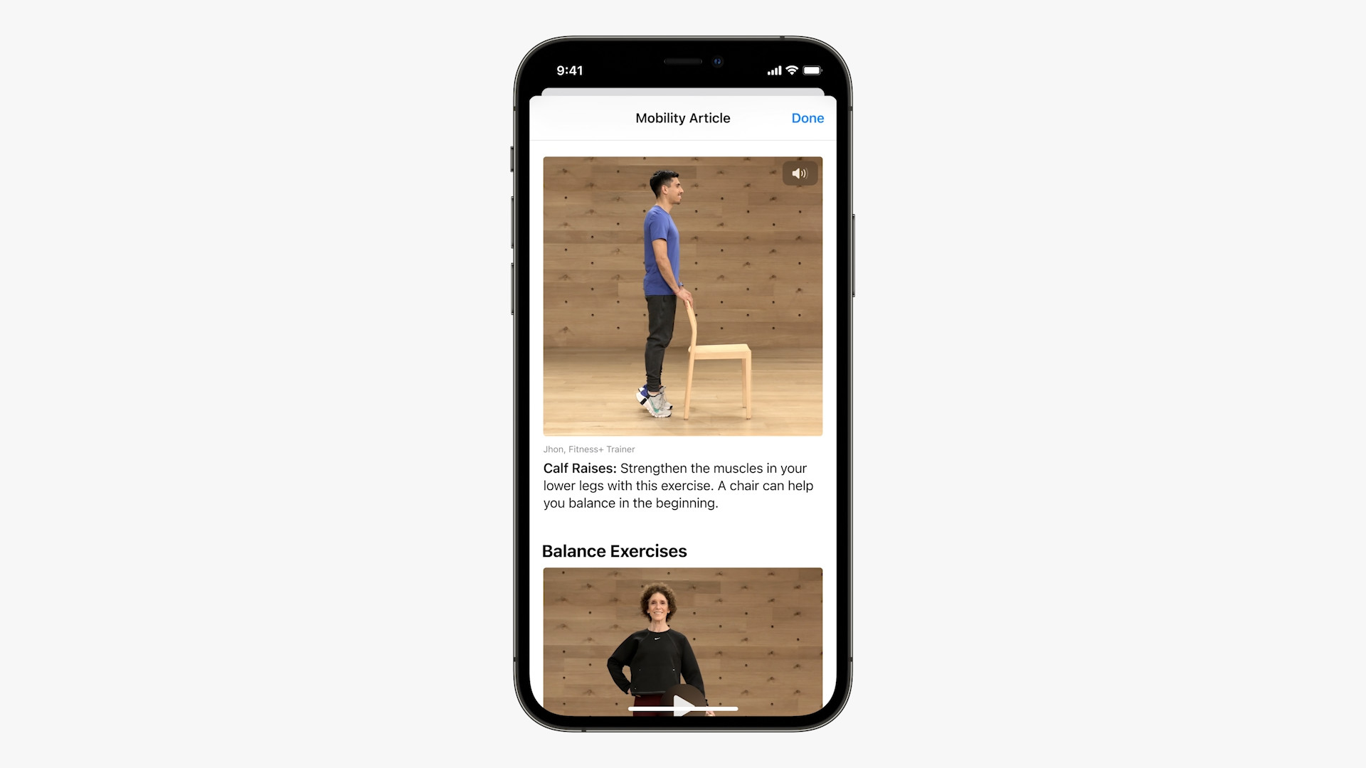mobility exercises on phone