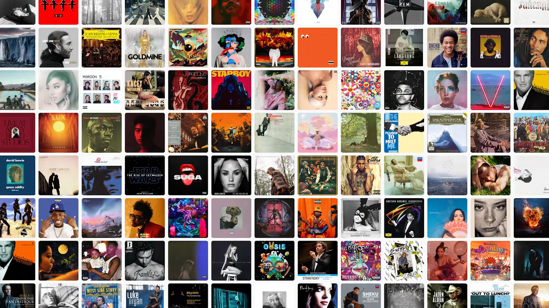 music album covers collage