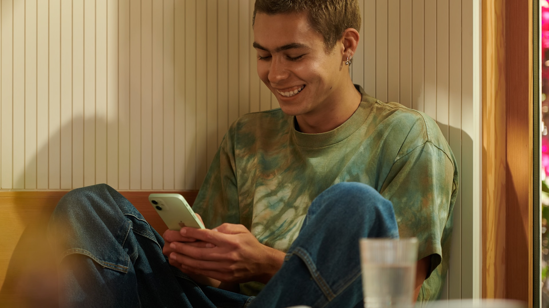 person using smartphone