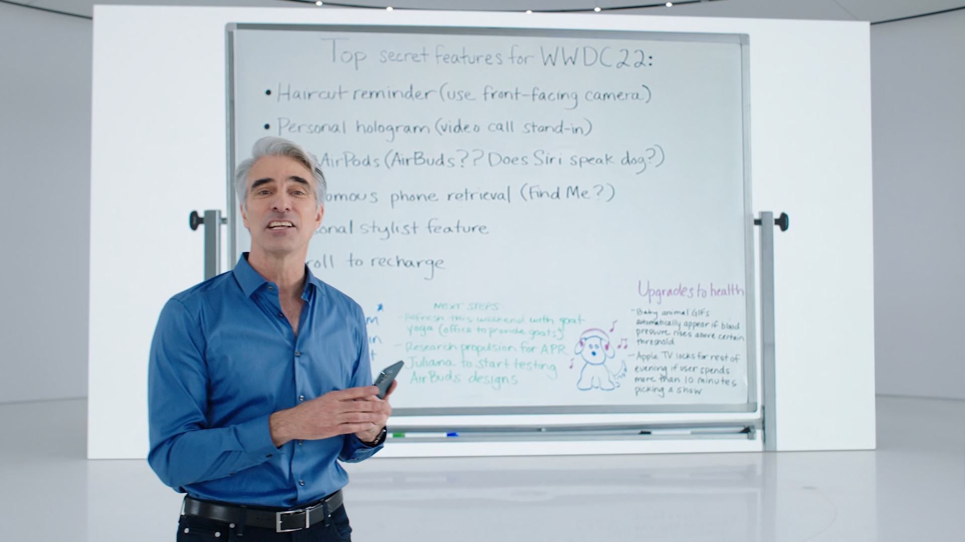 presenter in front of whiteboard