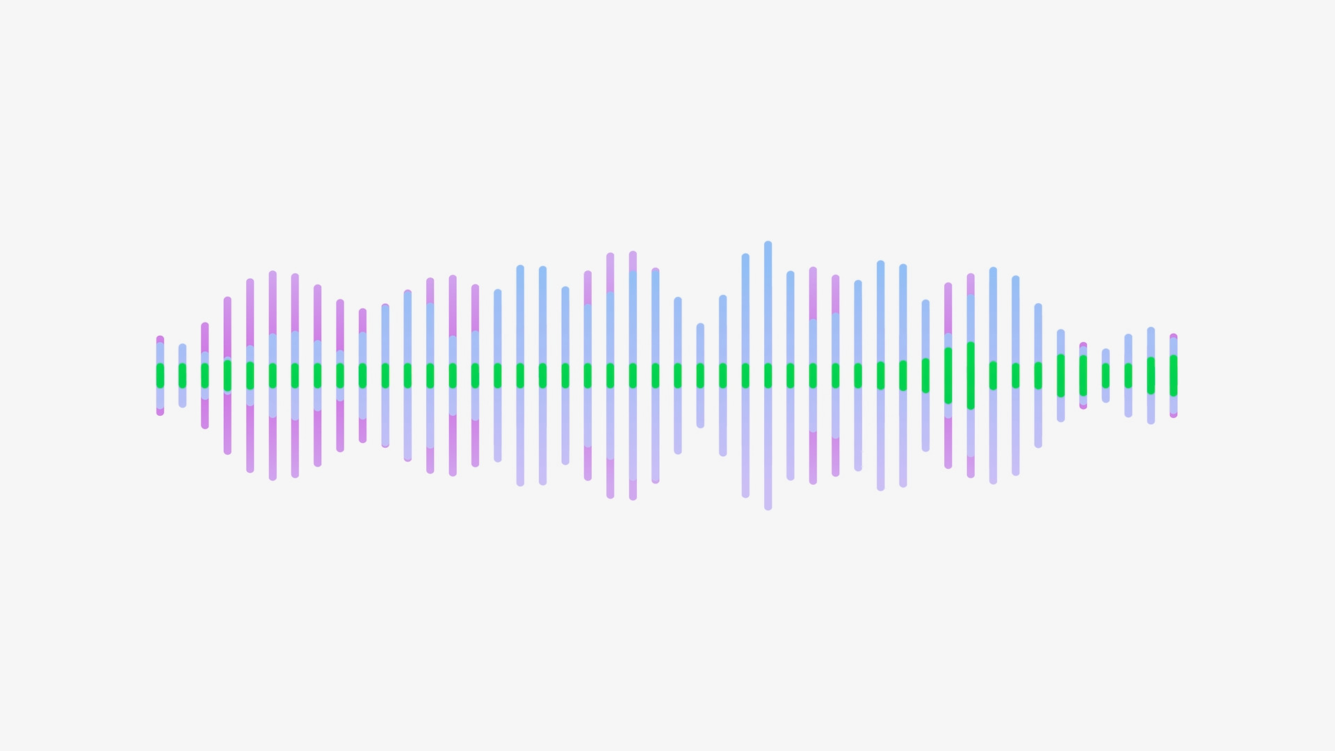 purple green sound wave
