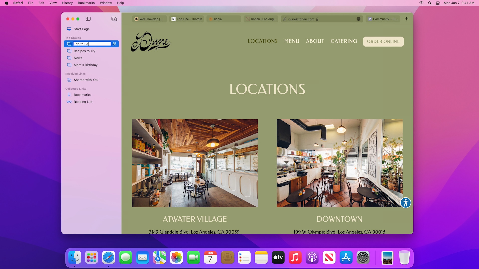 restaurant locations page menu 5