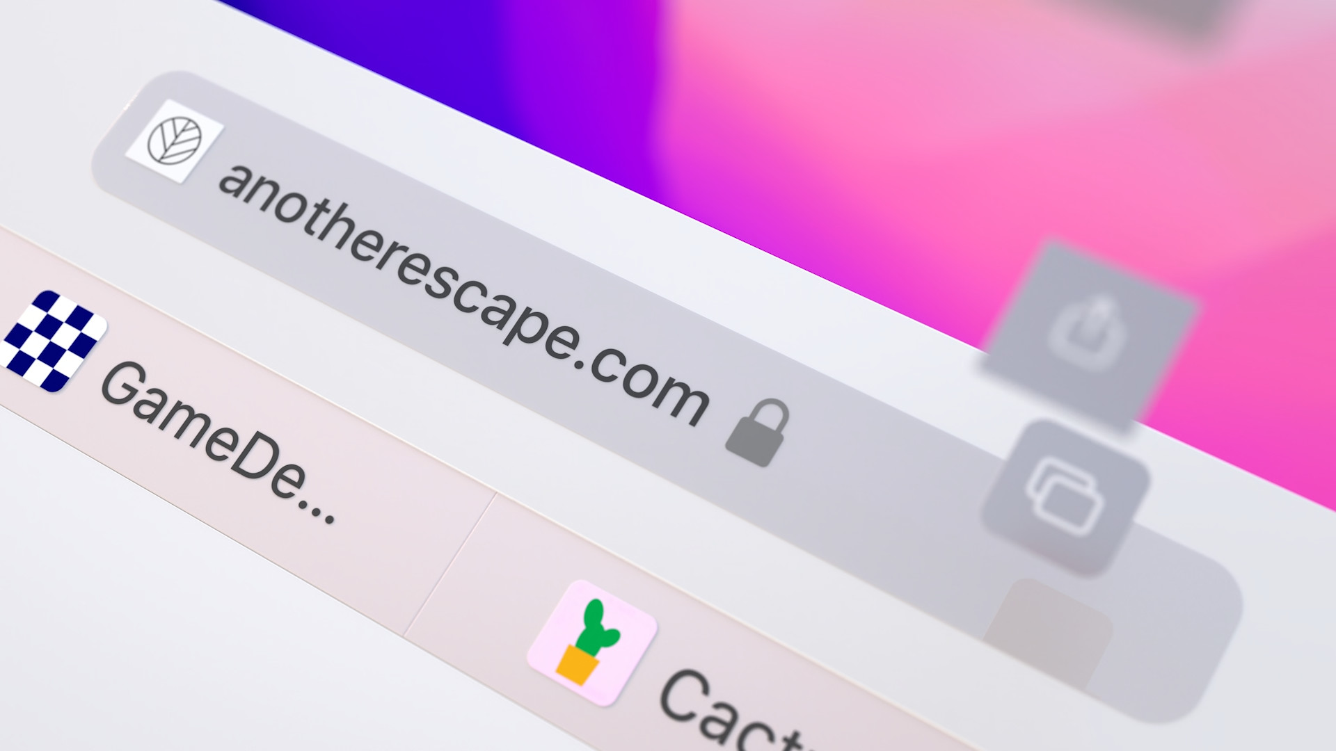 safari url bar closeup