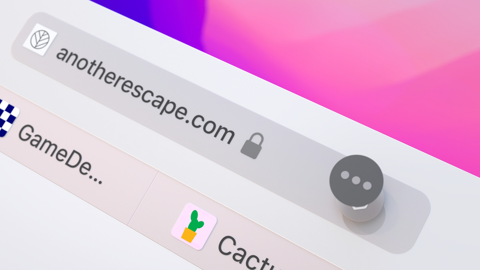 safari url bar menu