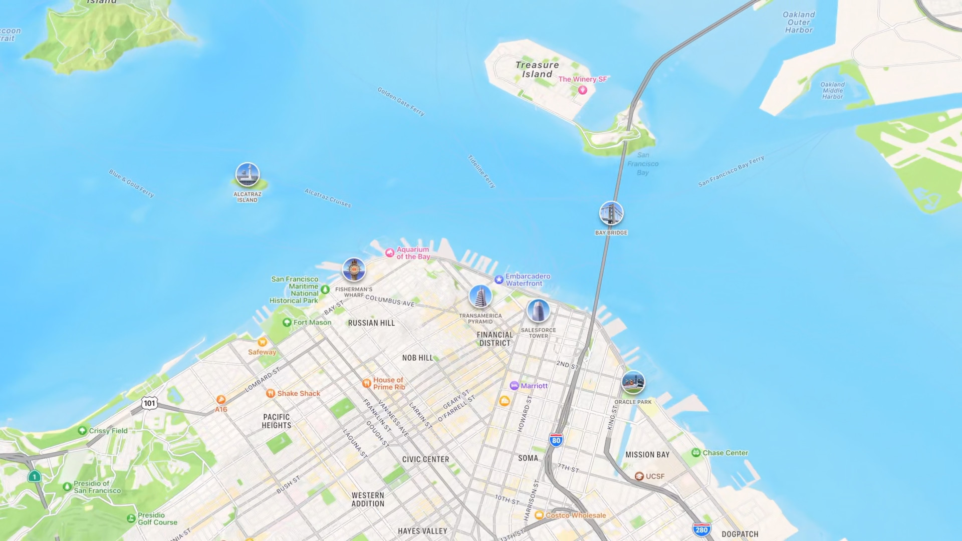 san francisco downtown map