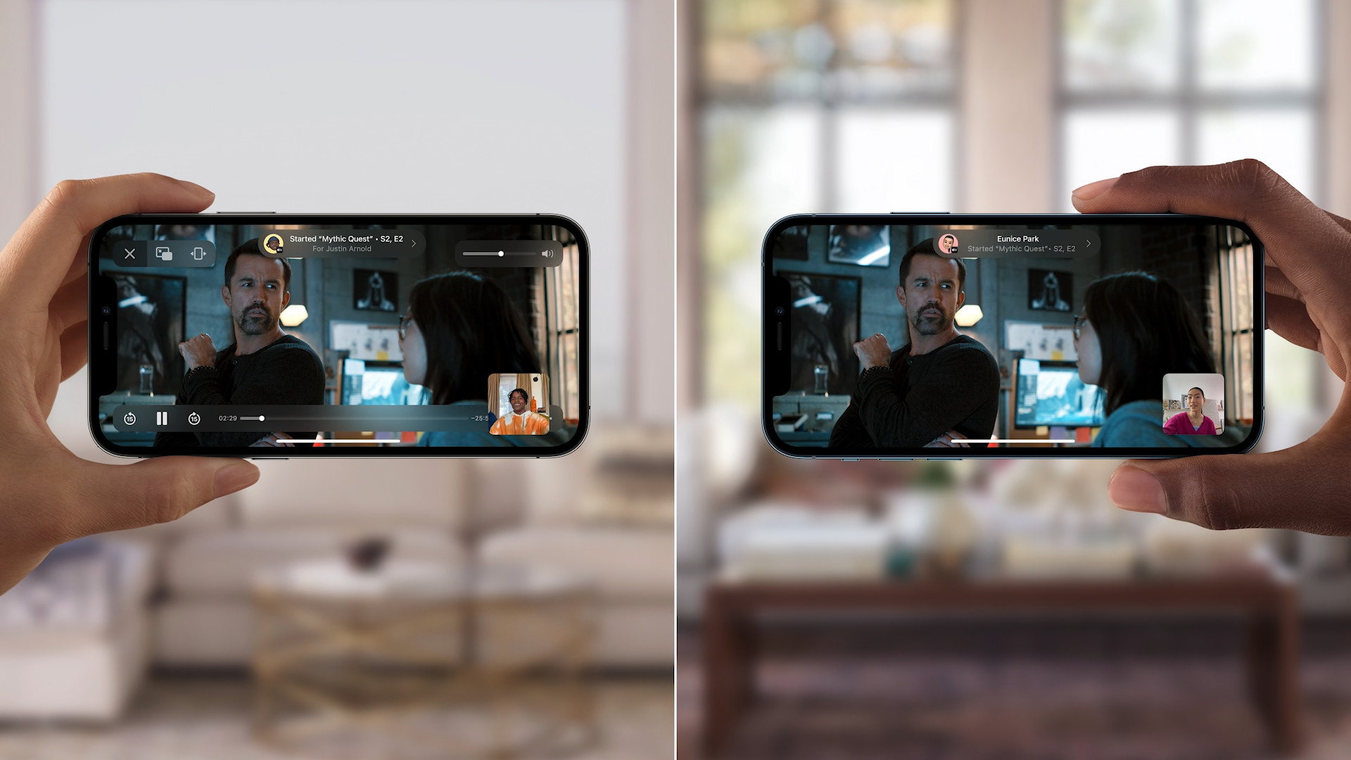 side by side iphone video call