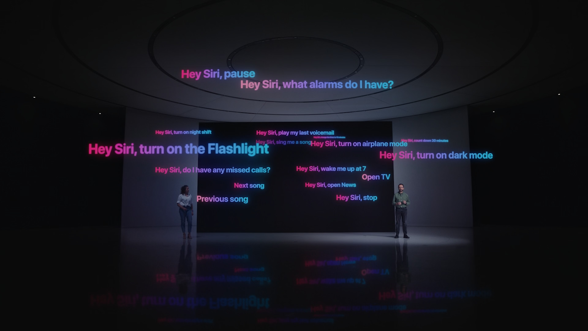 siri commands display