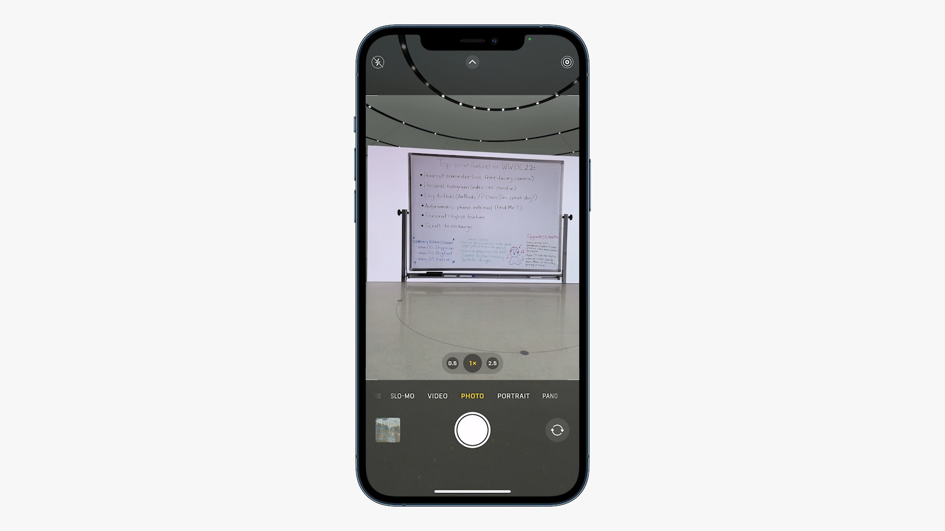 smartphone camera whiteboard
