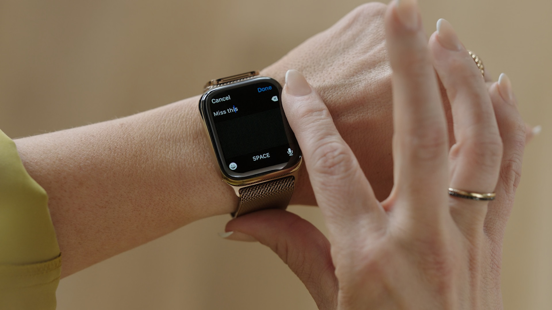 smartwatch message composing