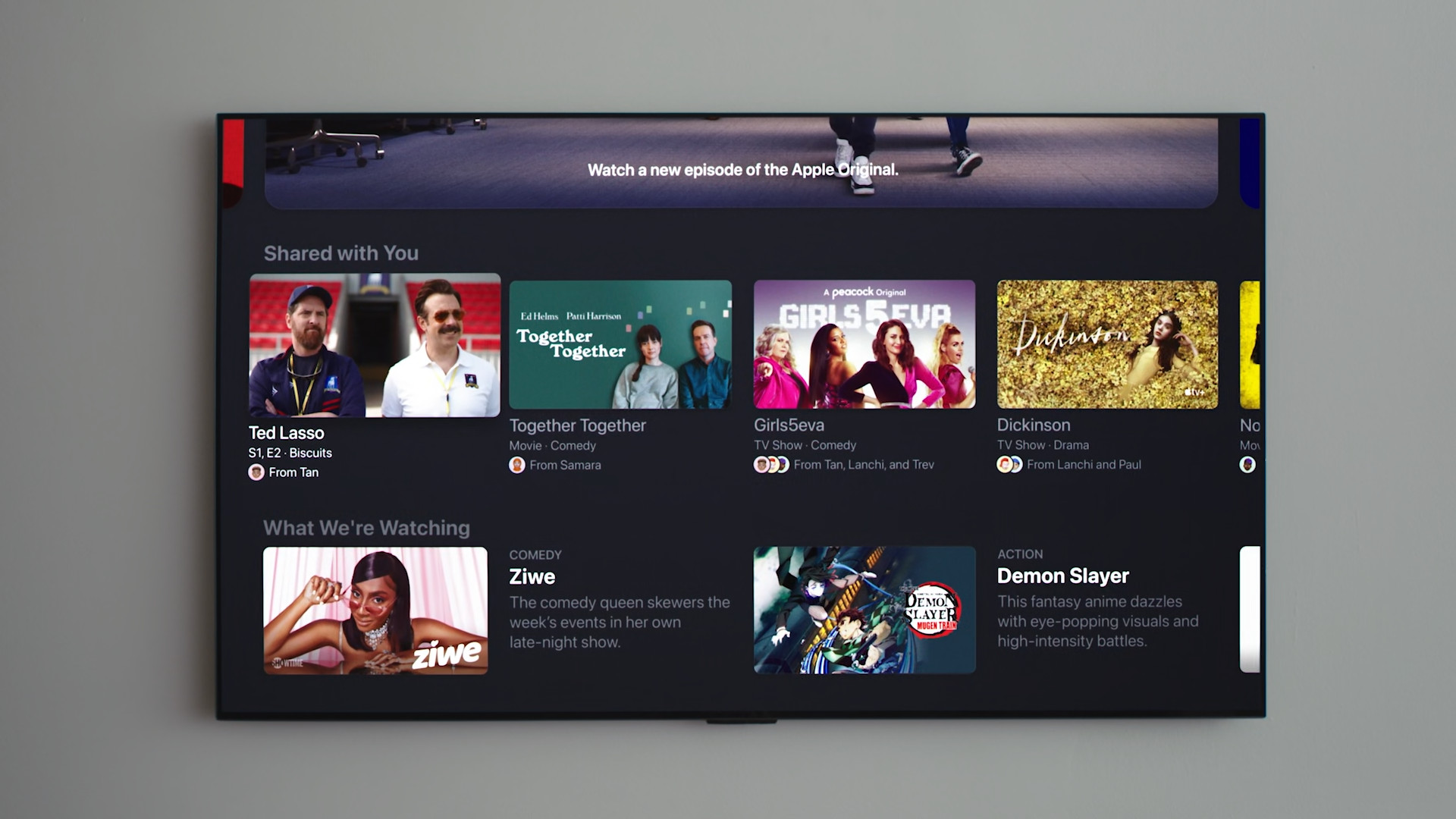 streaming service interface