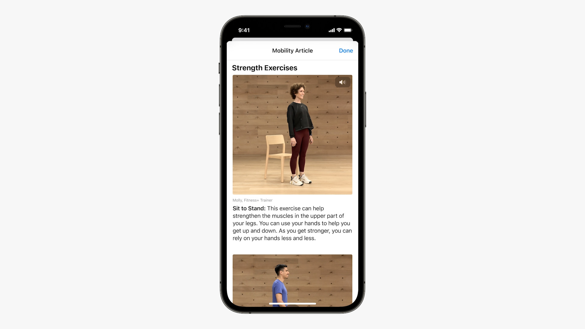 strength exercises on phone
