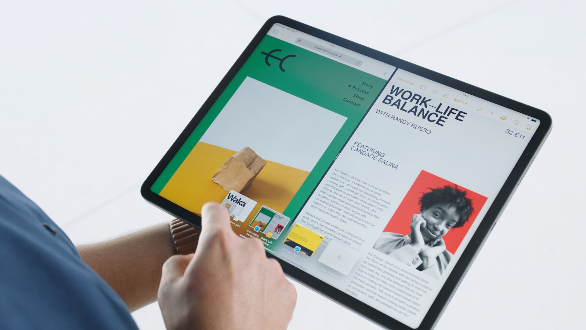 tablet multitasking view