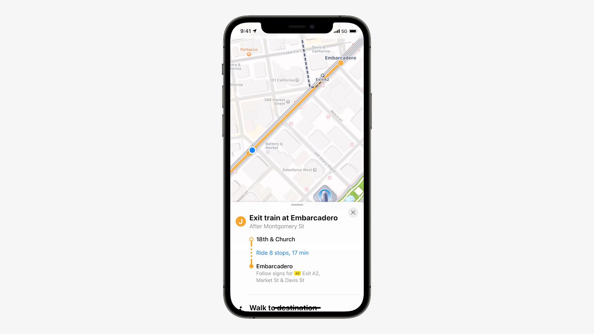 train exit directions iphone