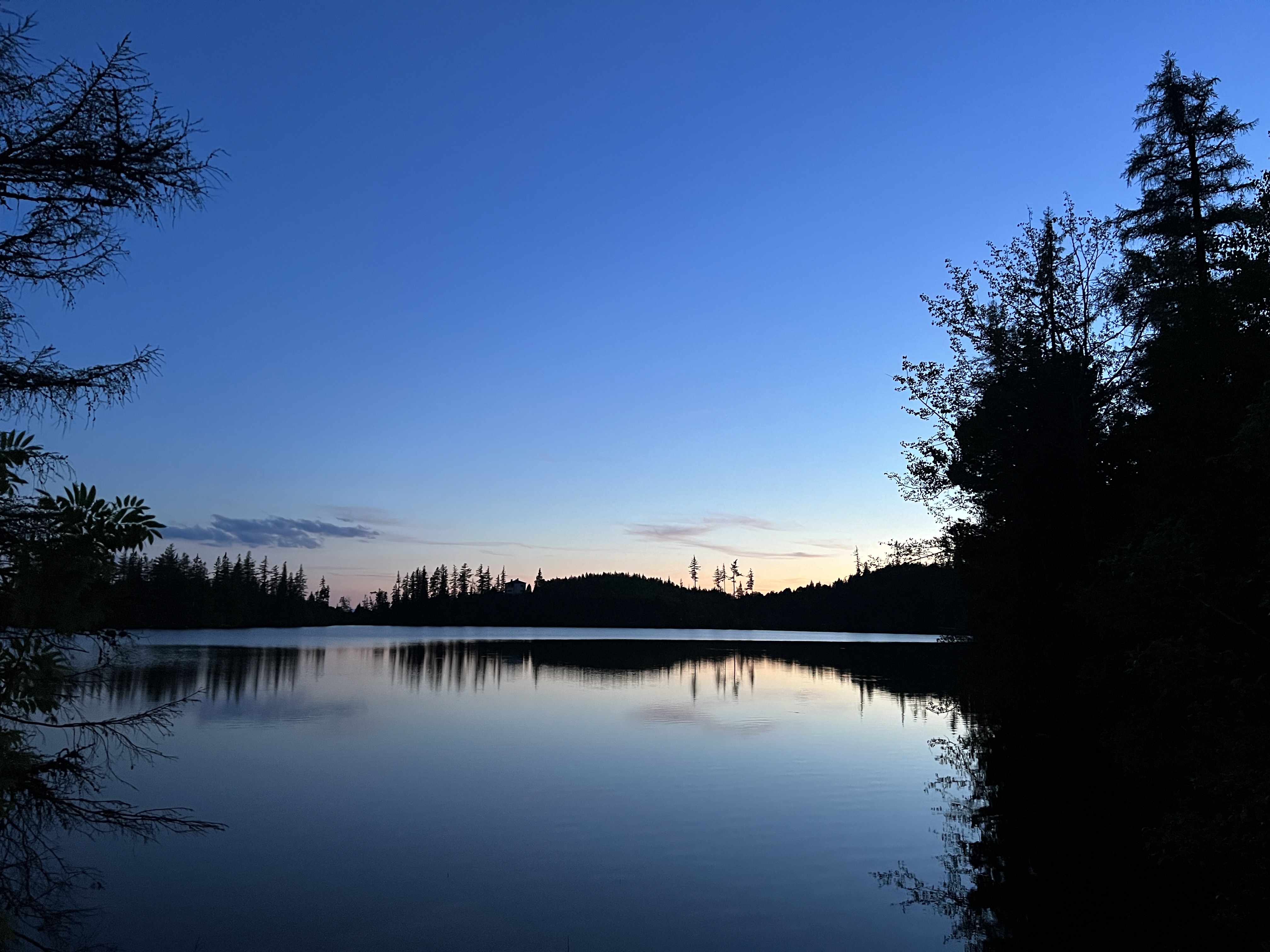 tranquil lake evening