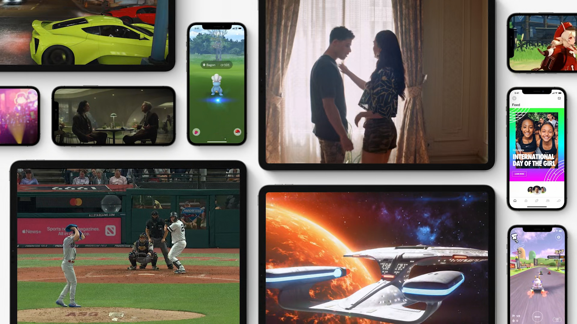 various app previews