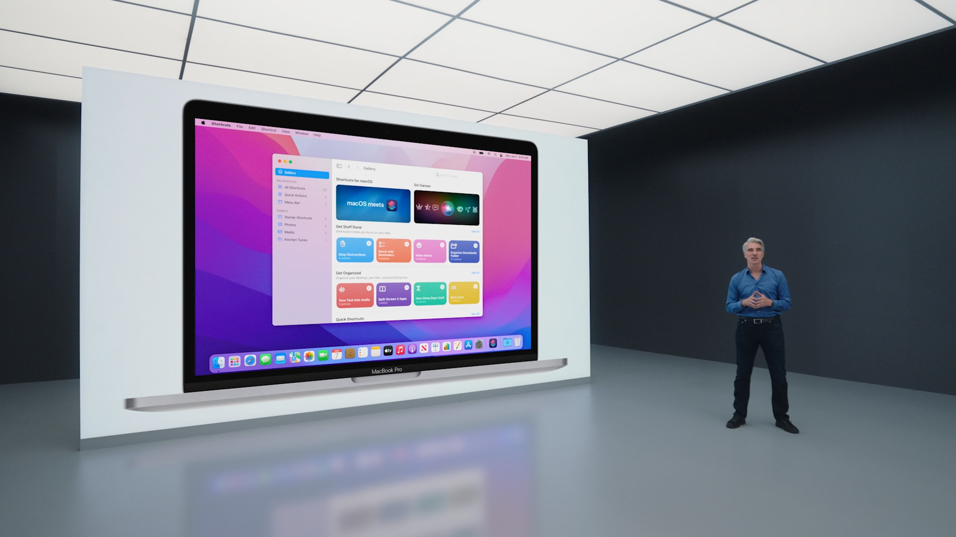 virtual presentation with macbook display
