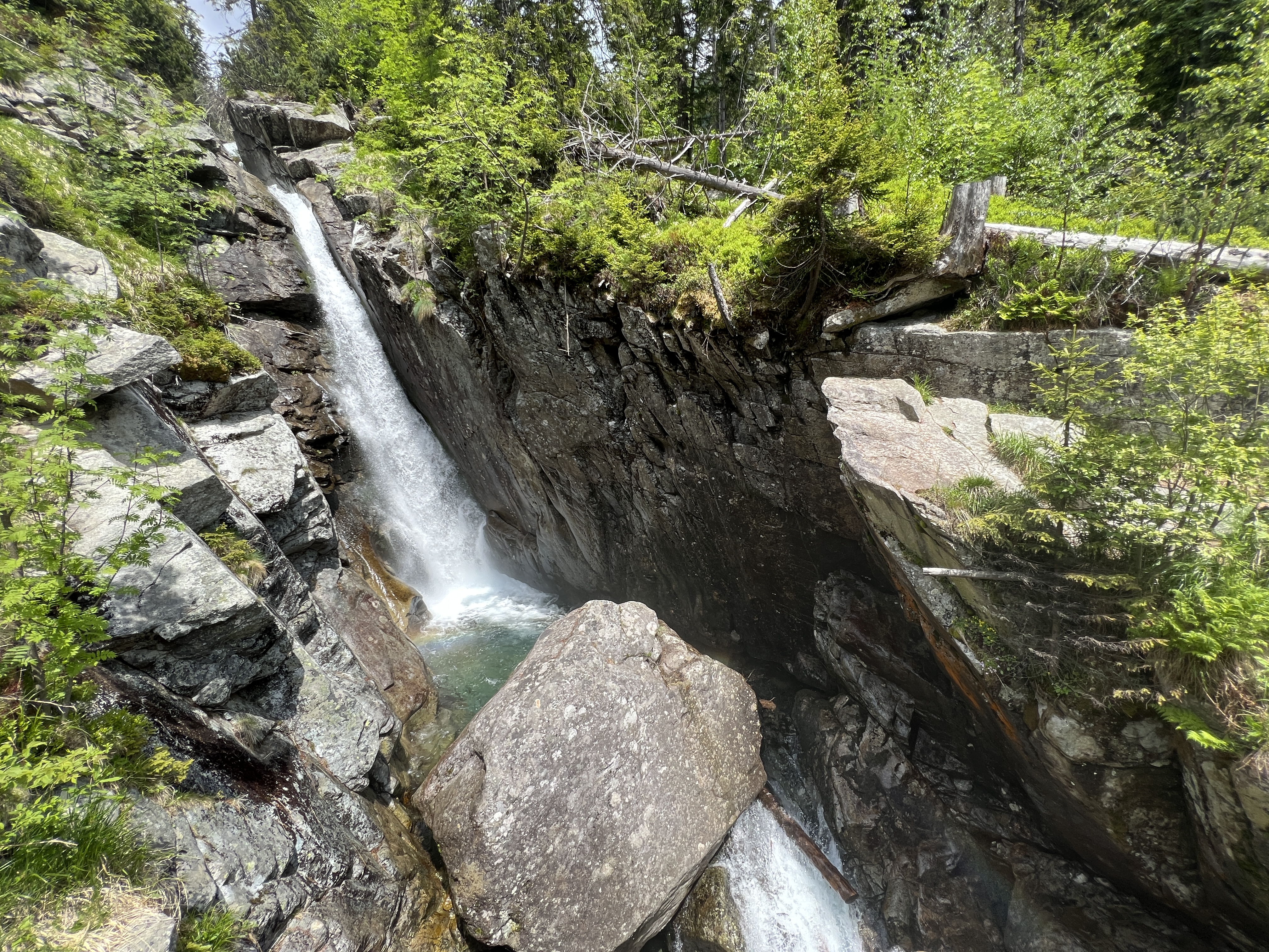 waterfall rocky landscape