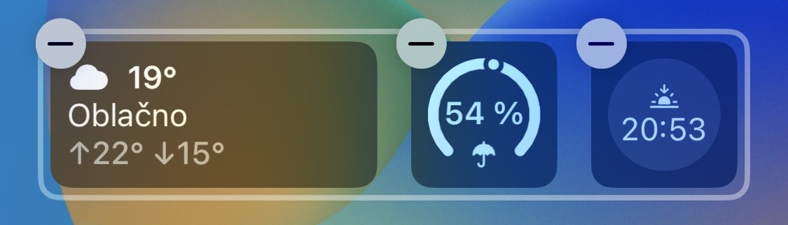 ios 16 widgety pod časem