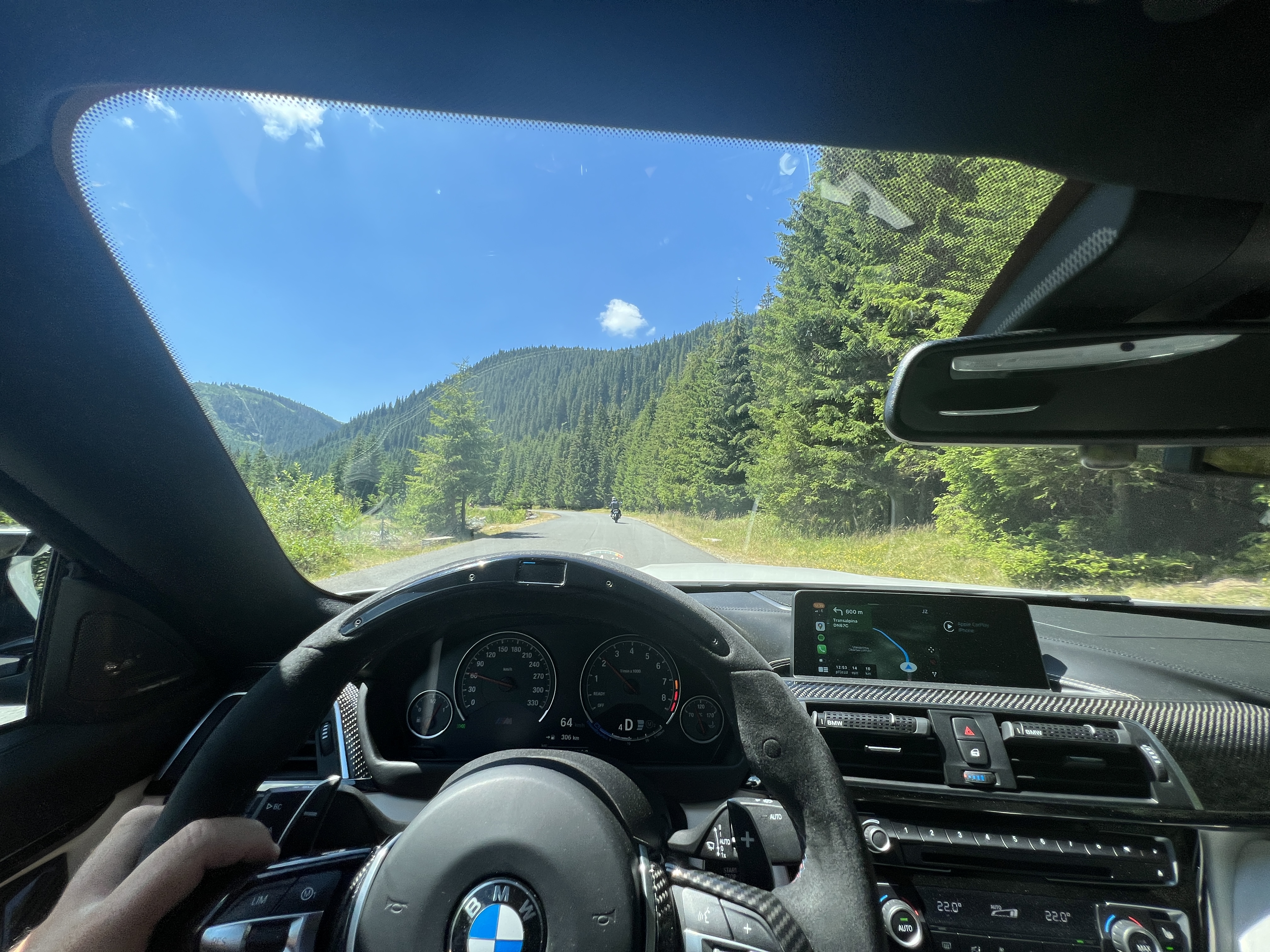 driving mountain road view