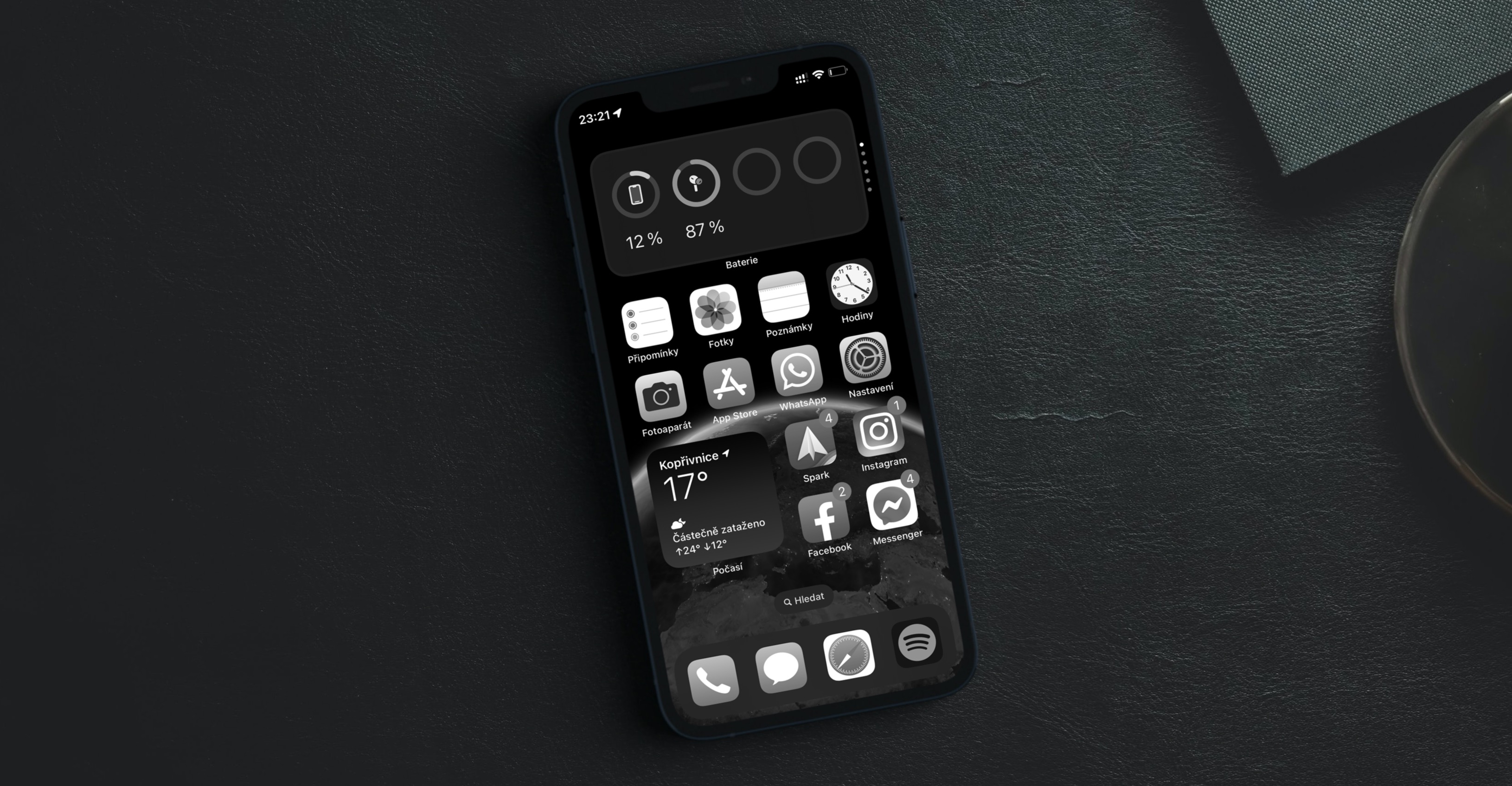 odstiny sedi filtr stupne ios iphone fb