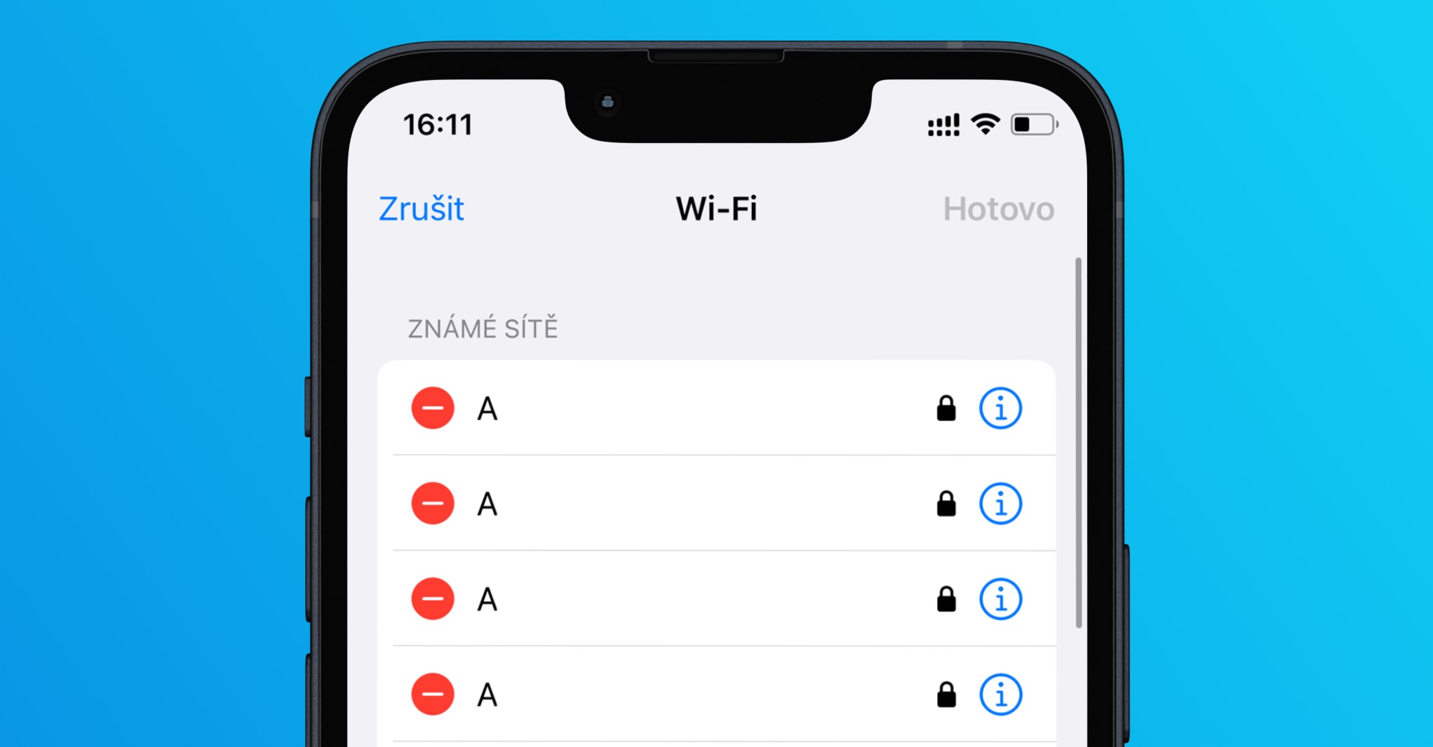 wi-fi hesla ios 16