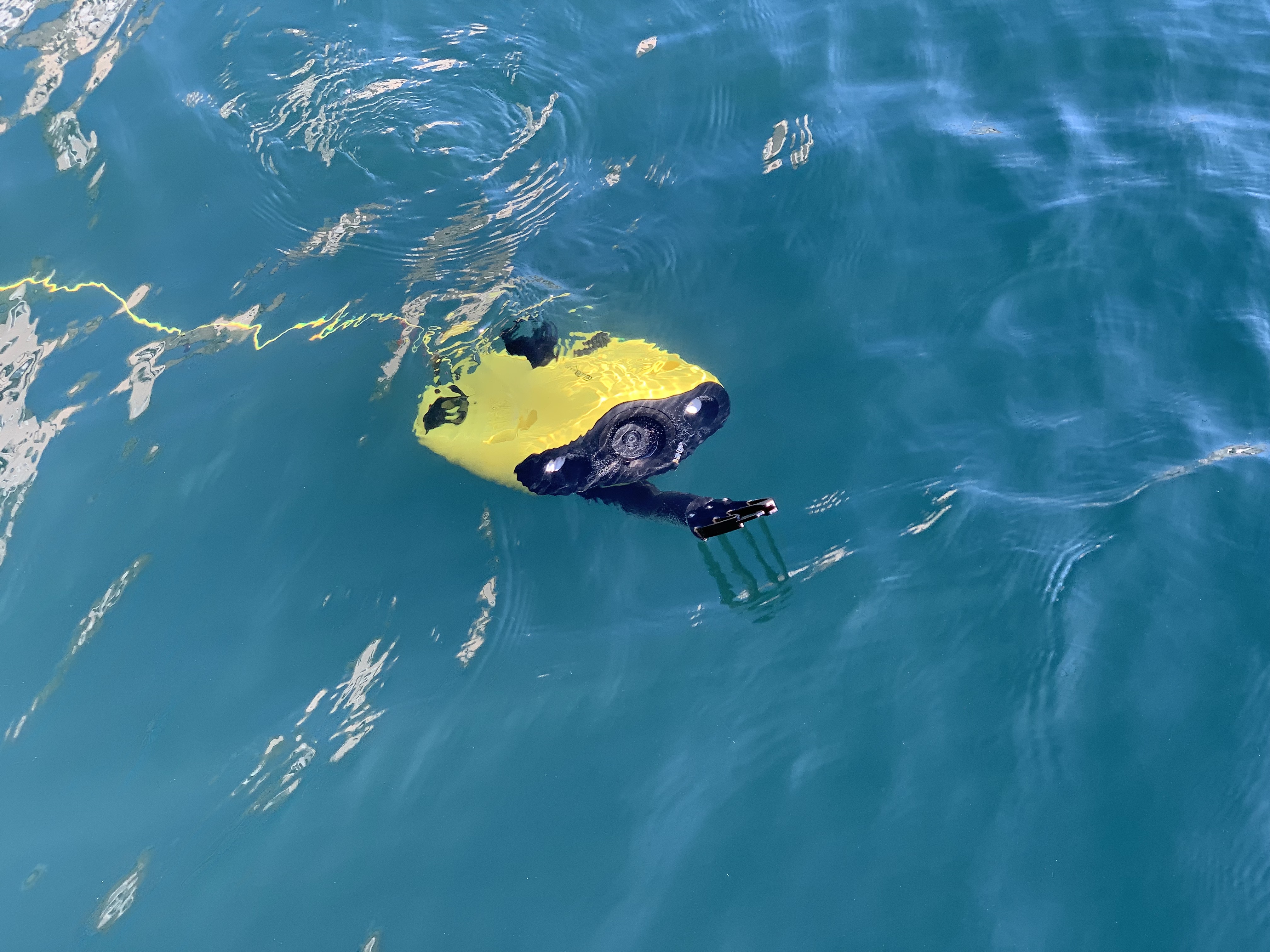 drone surfacing in water