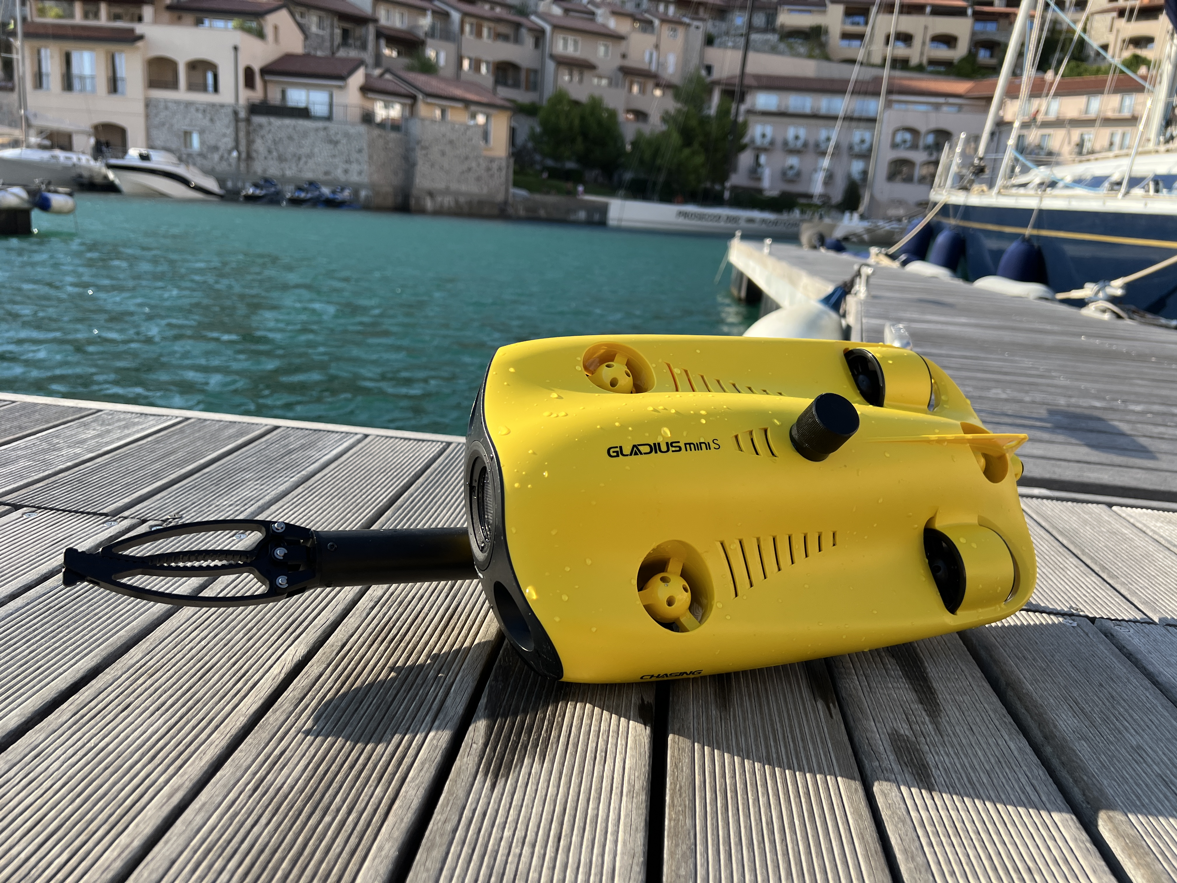 gladius mini s drone on dock