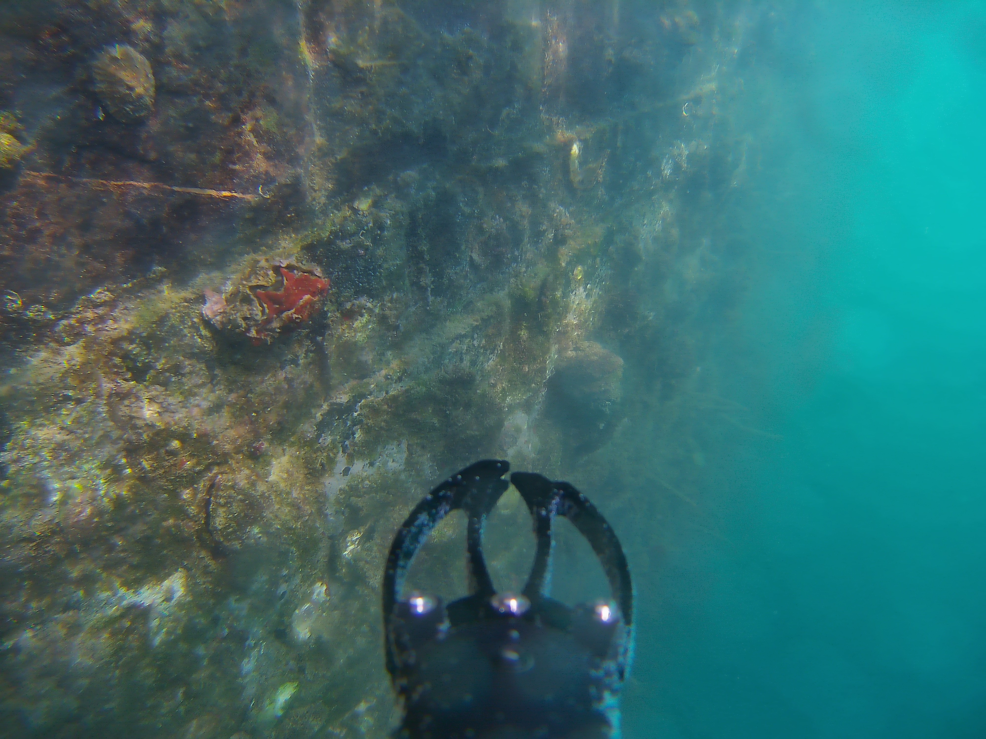 underwater wall and drone arm