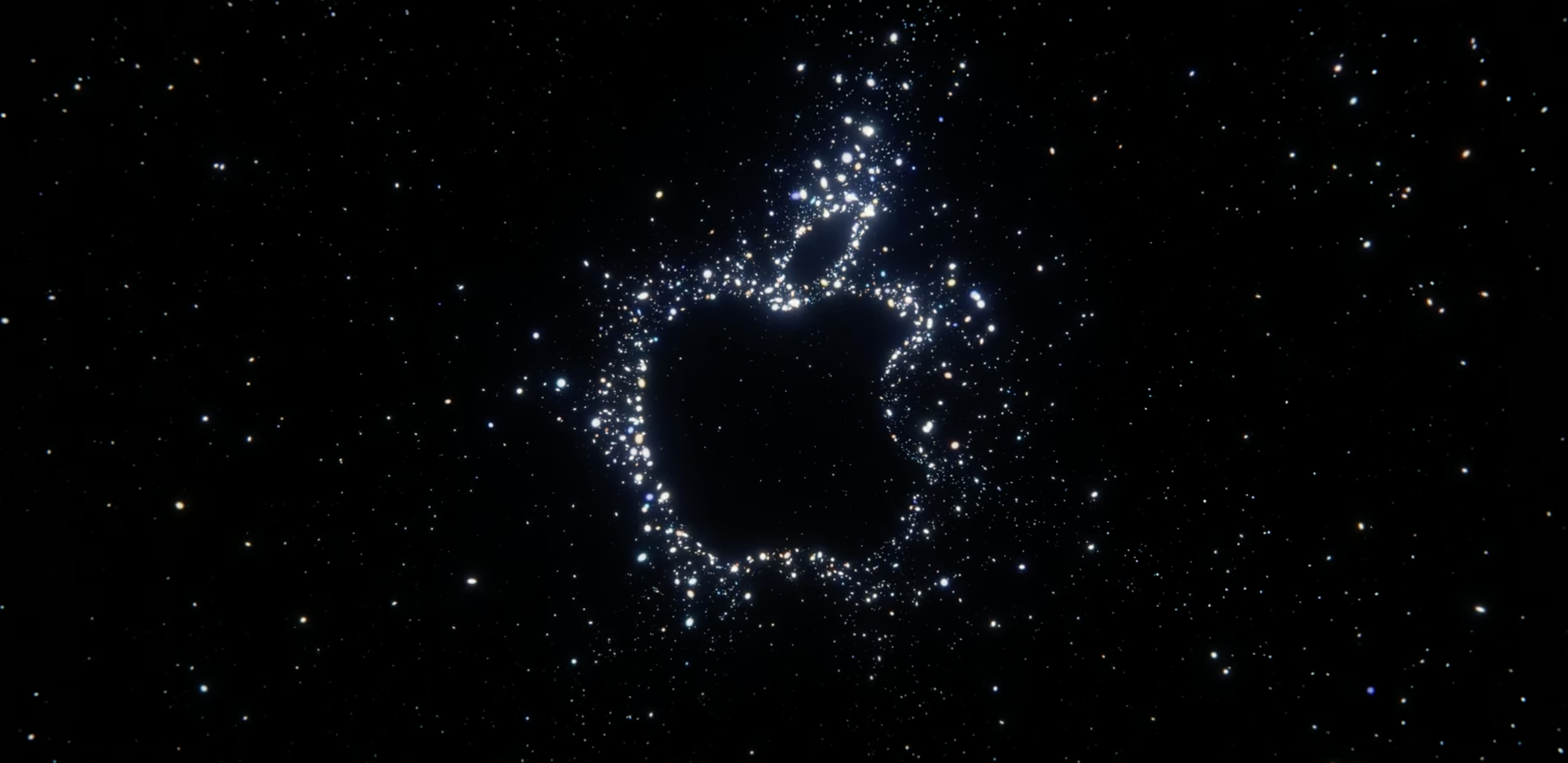 apple logo star field