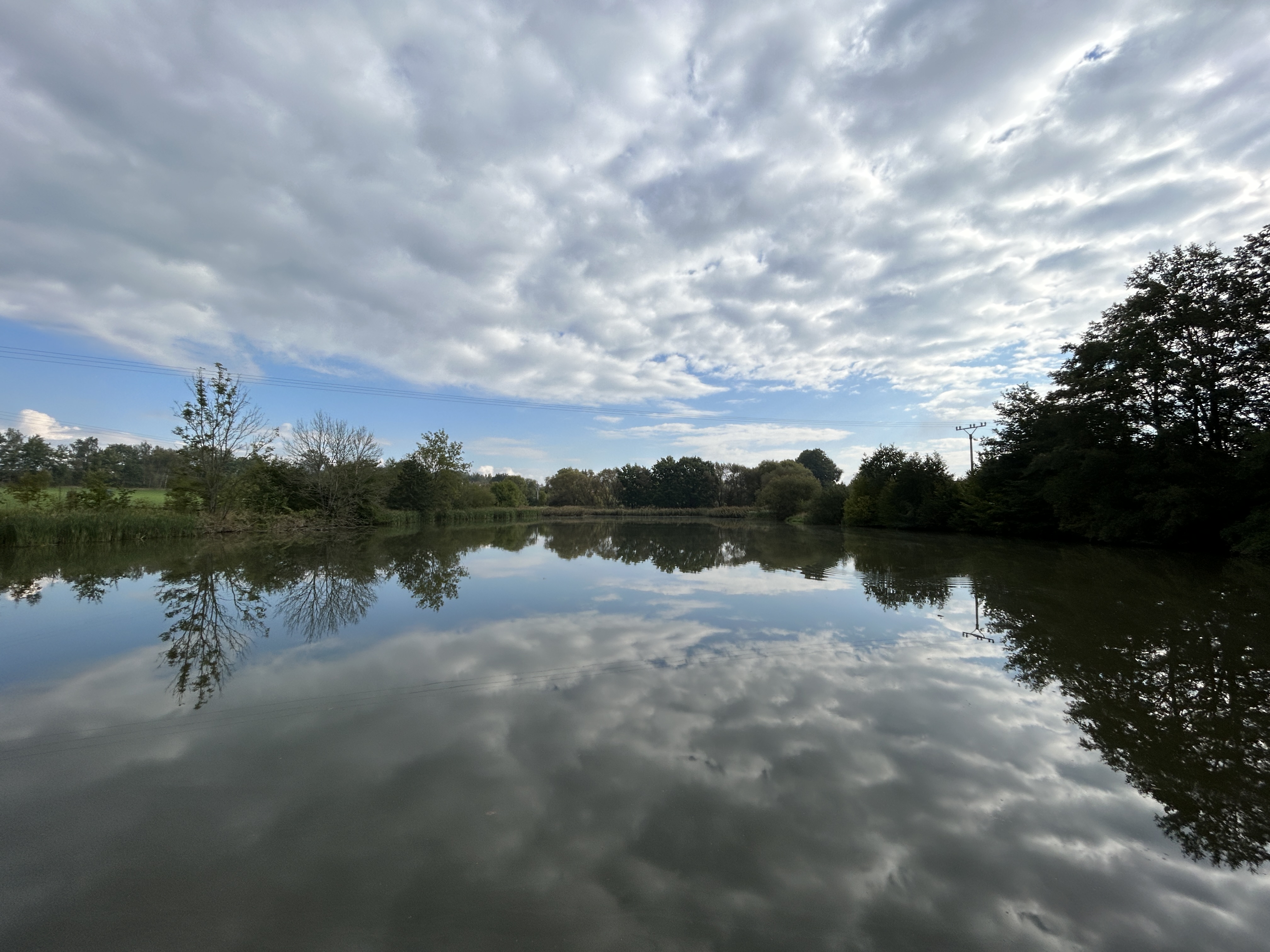 calm lake reflection