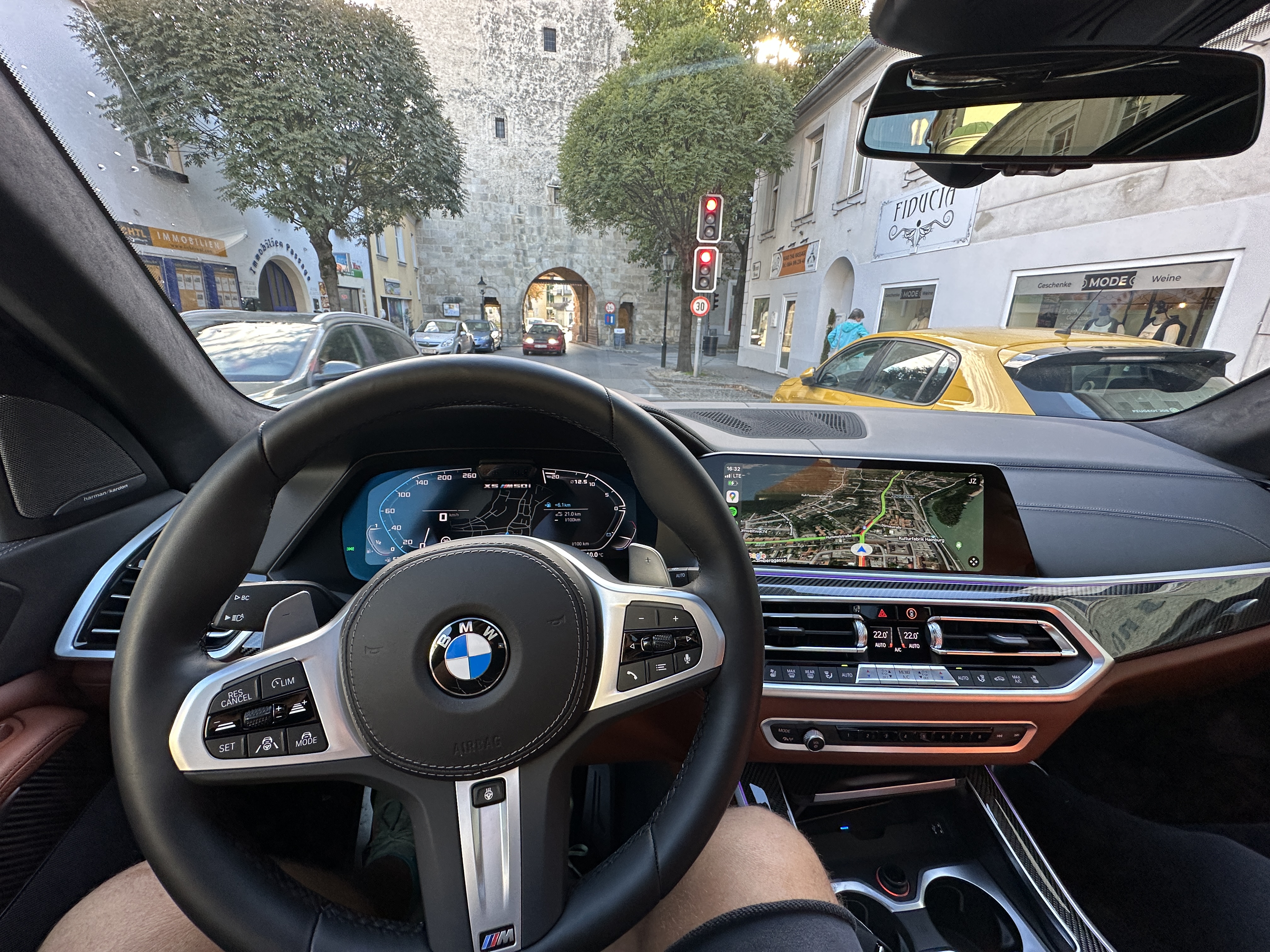 car interior with dashboard