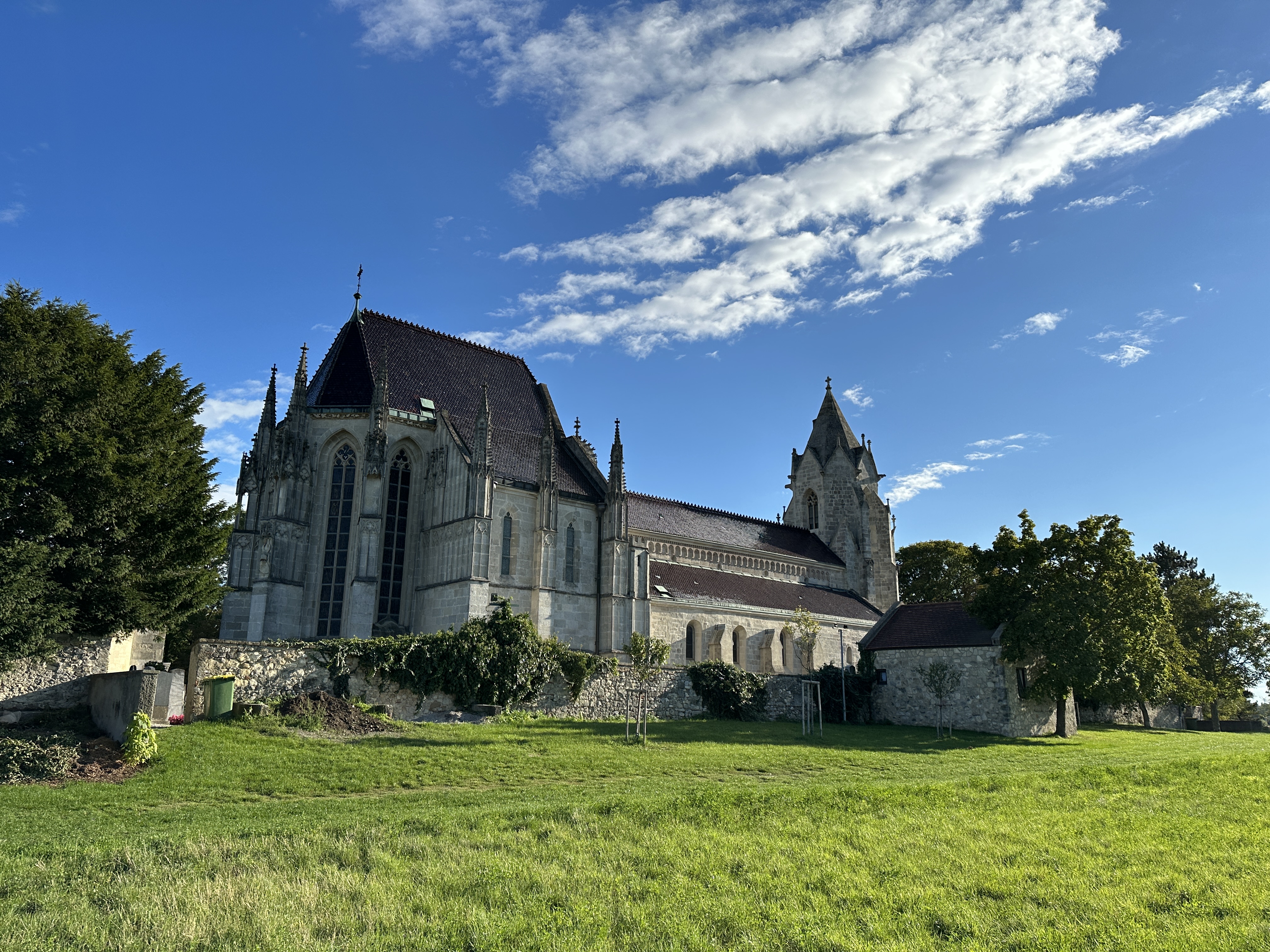 church in sunny field
