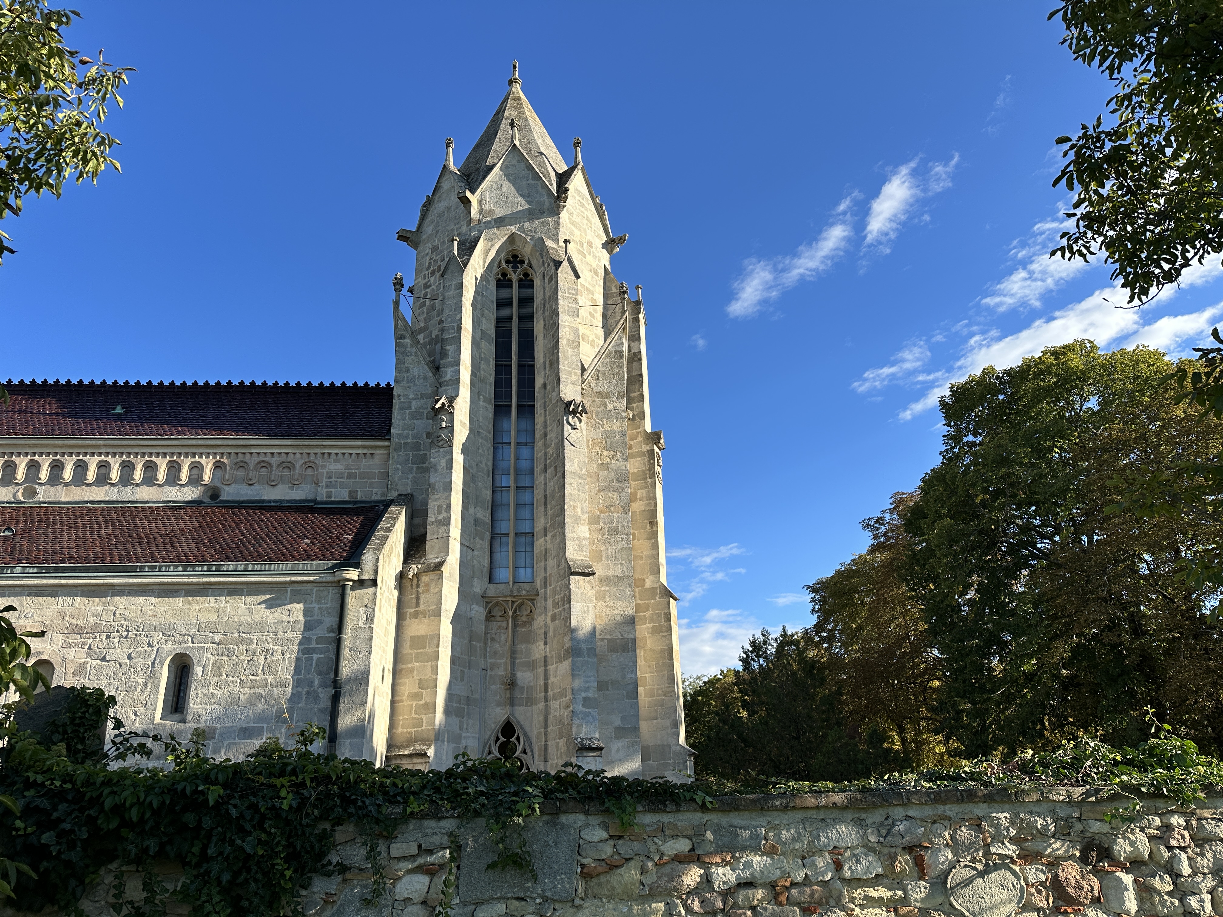 church tower and trees