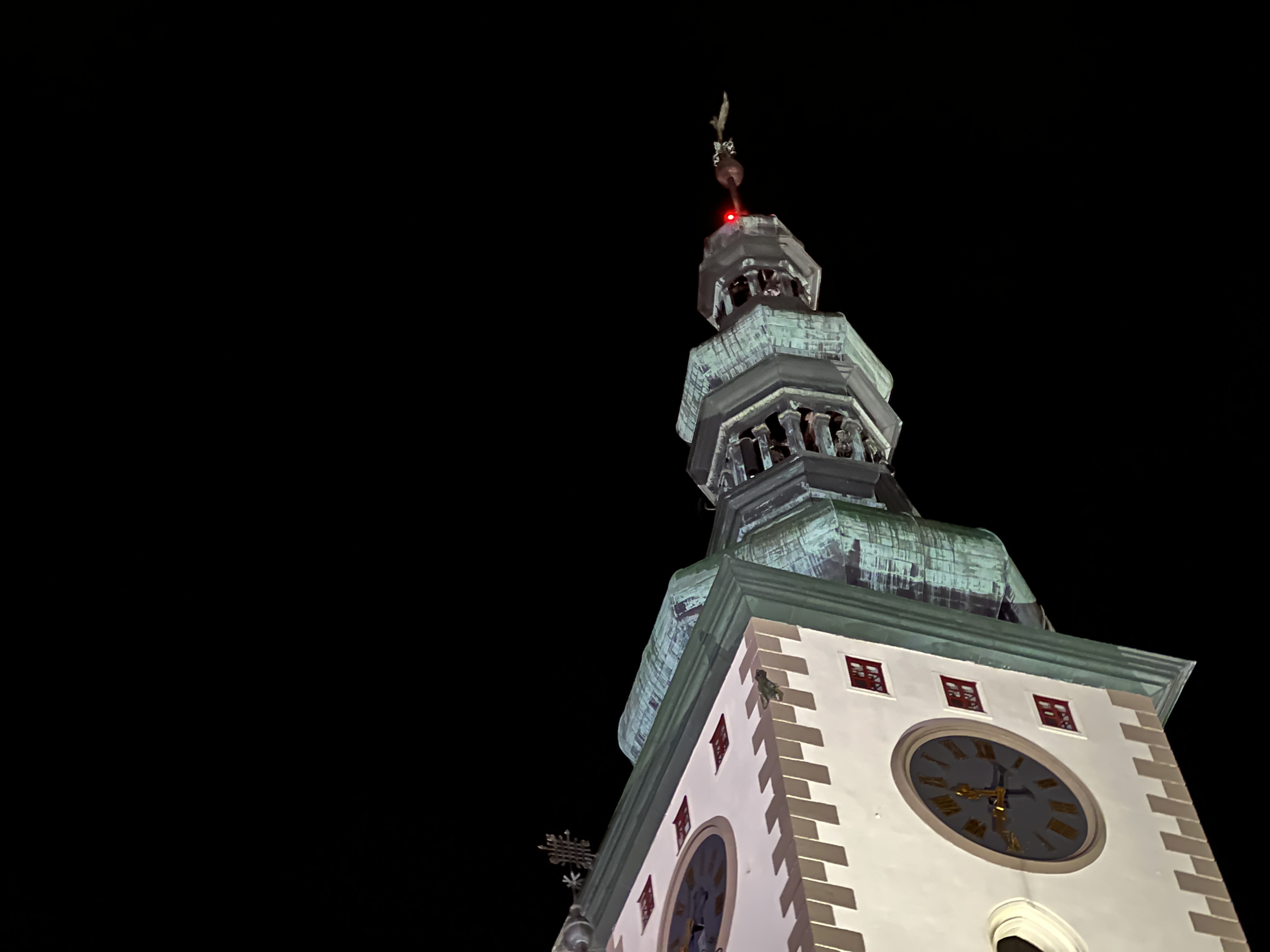 clock tower at night