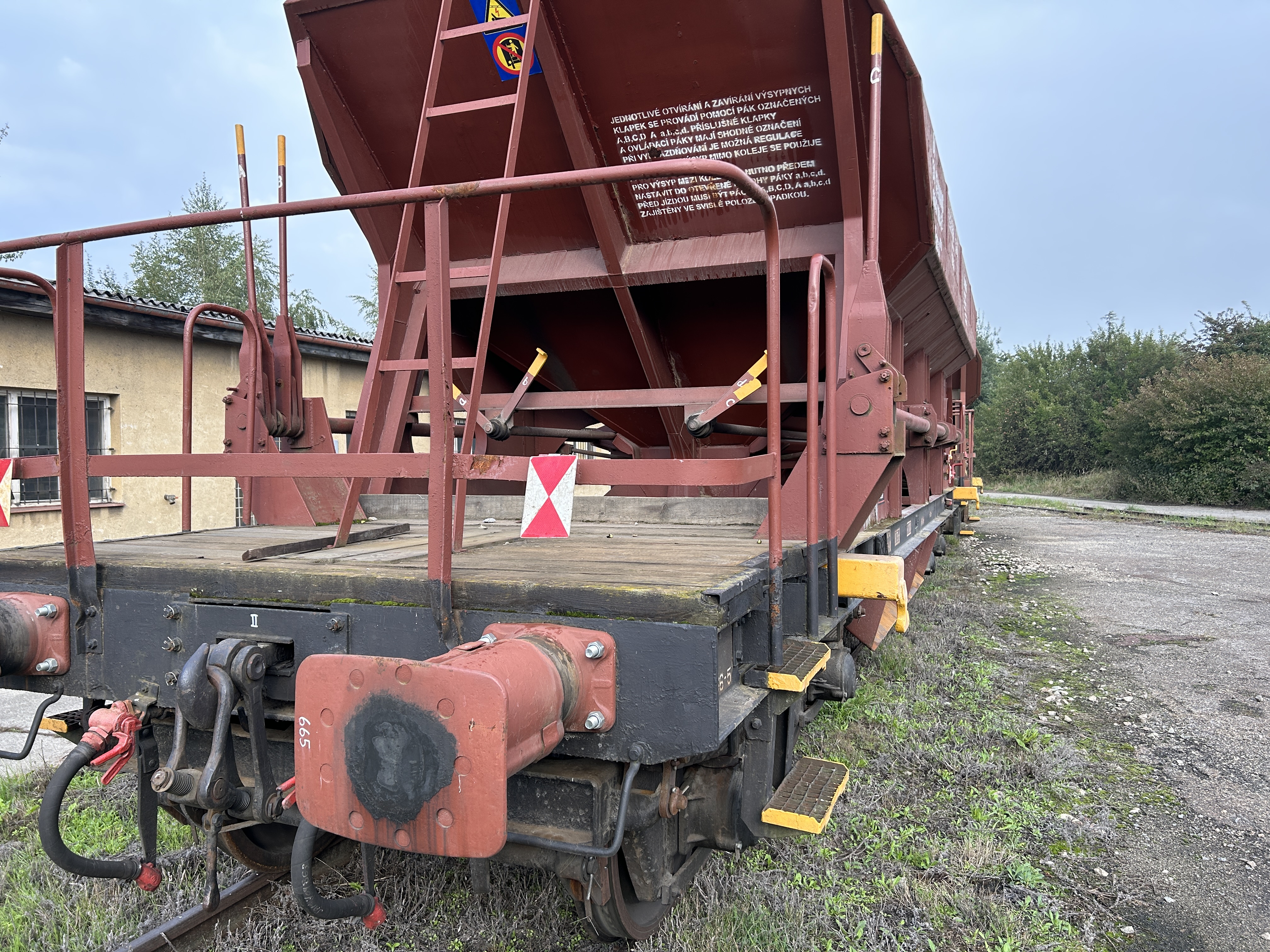 closeup freight train car