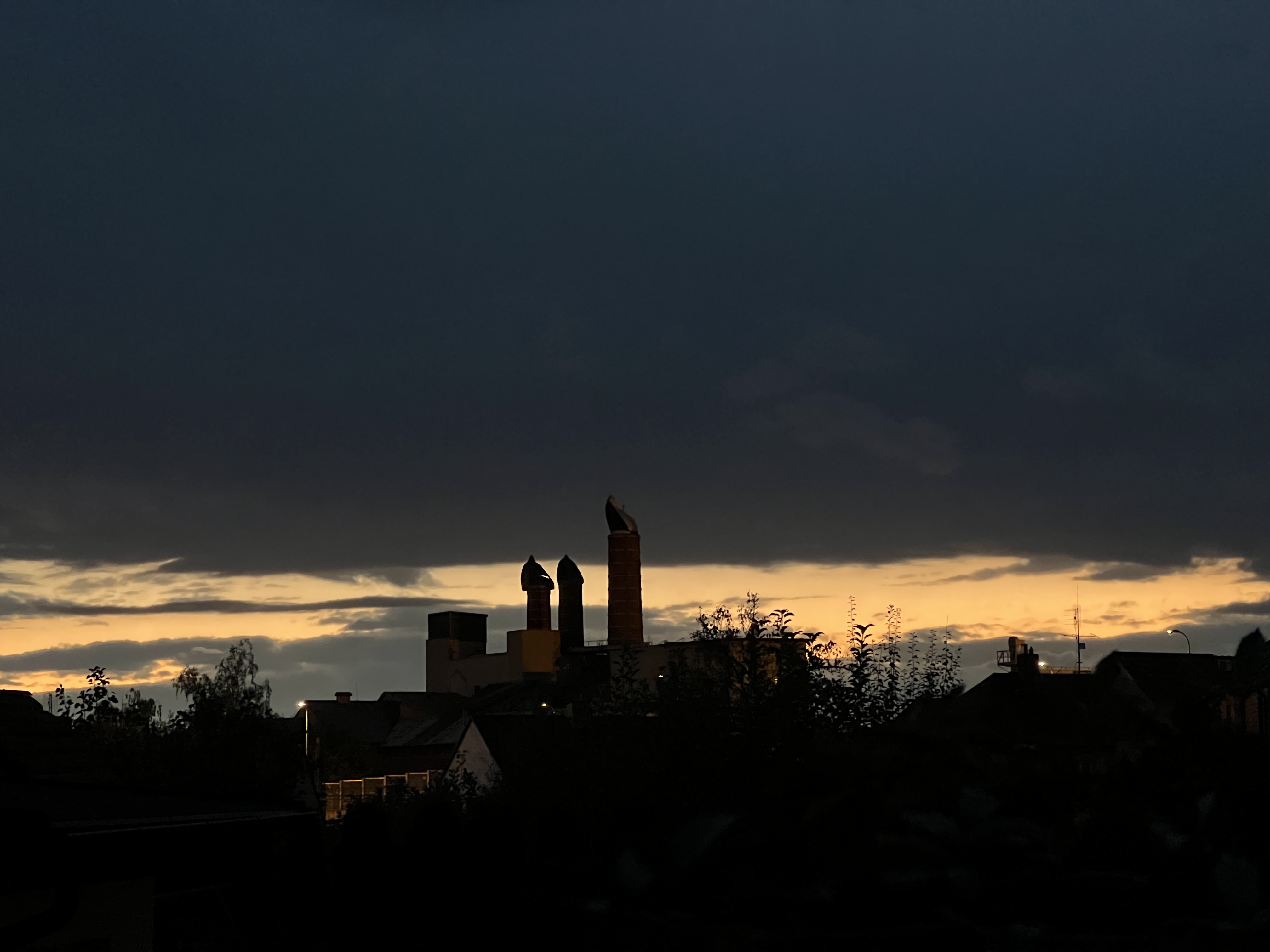 industrial silhouette at dusk