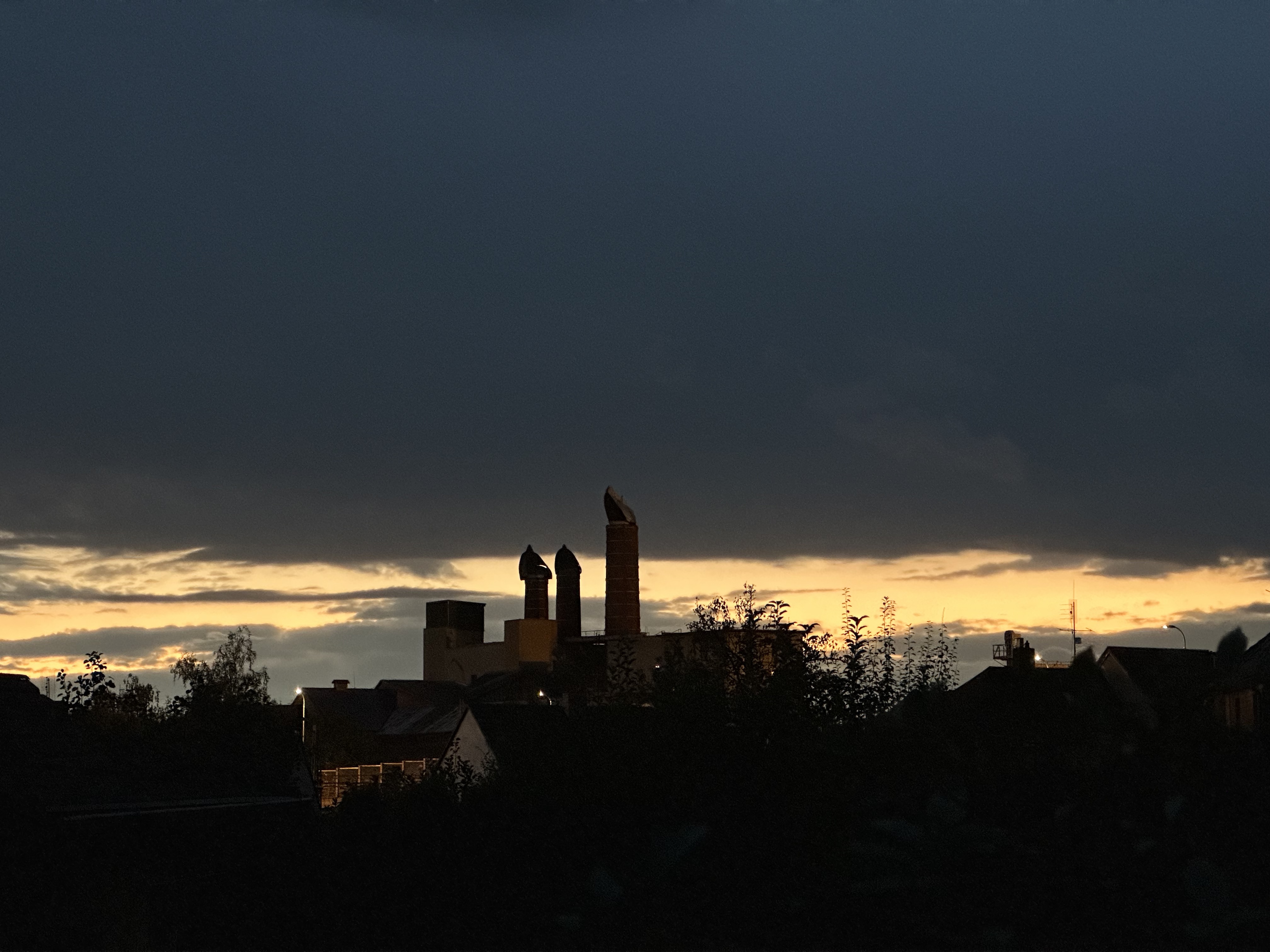 industrial silhouette sunset