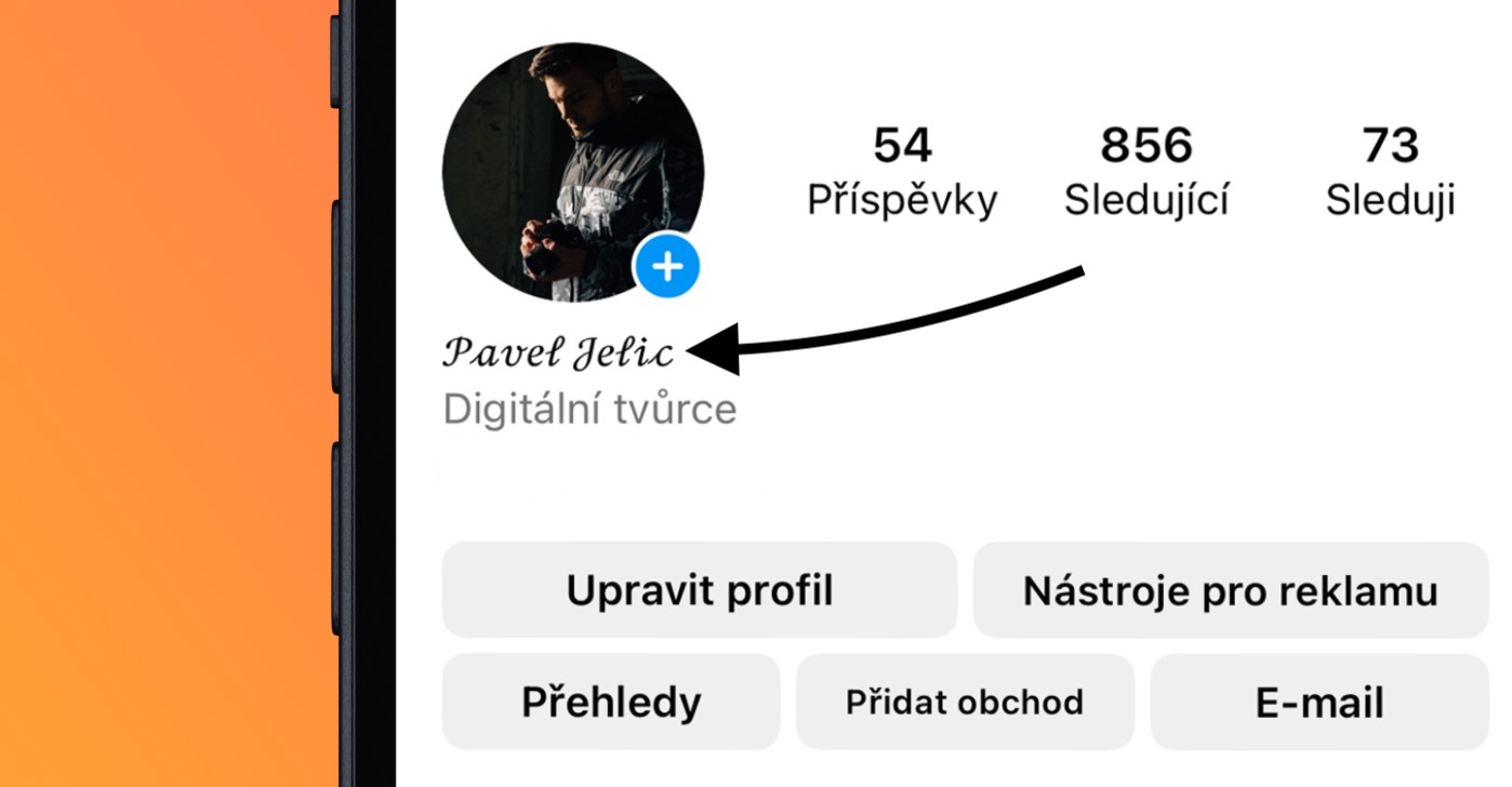 změna stylu písma na instagramu