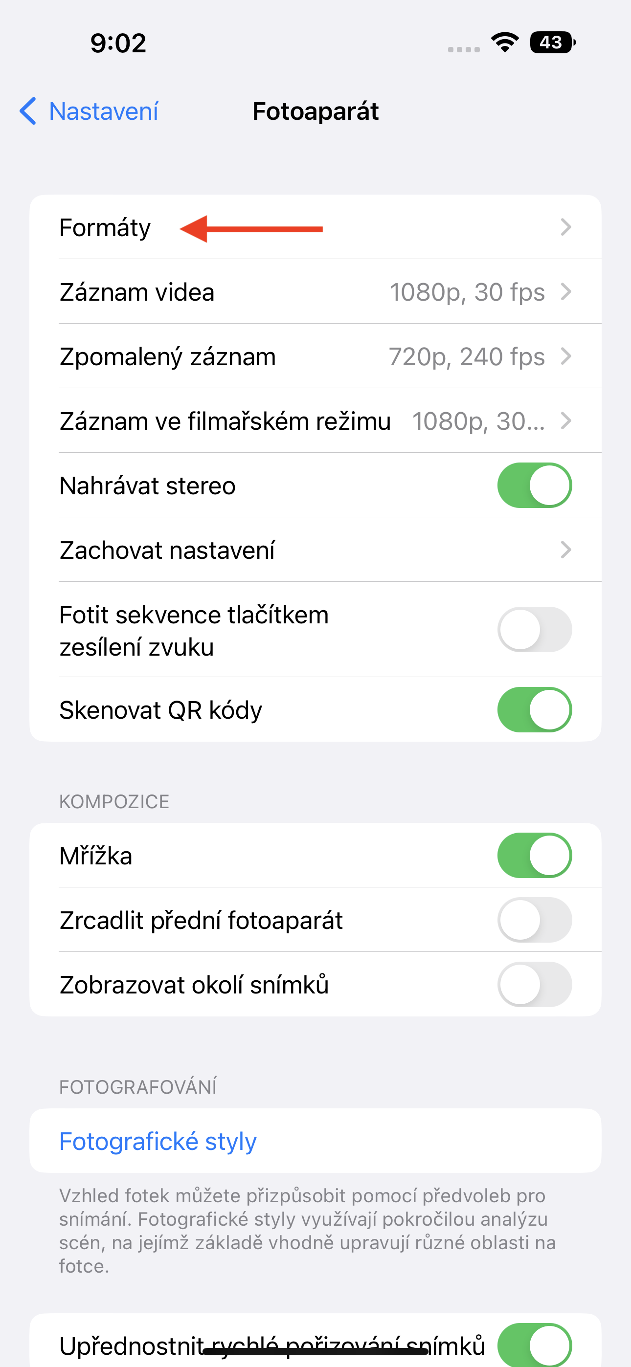 iphone camera settings