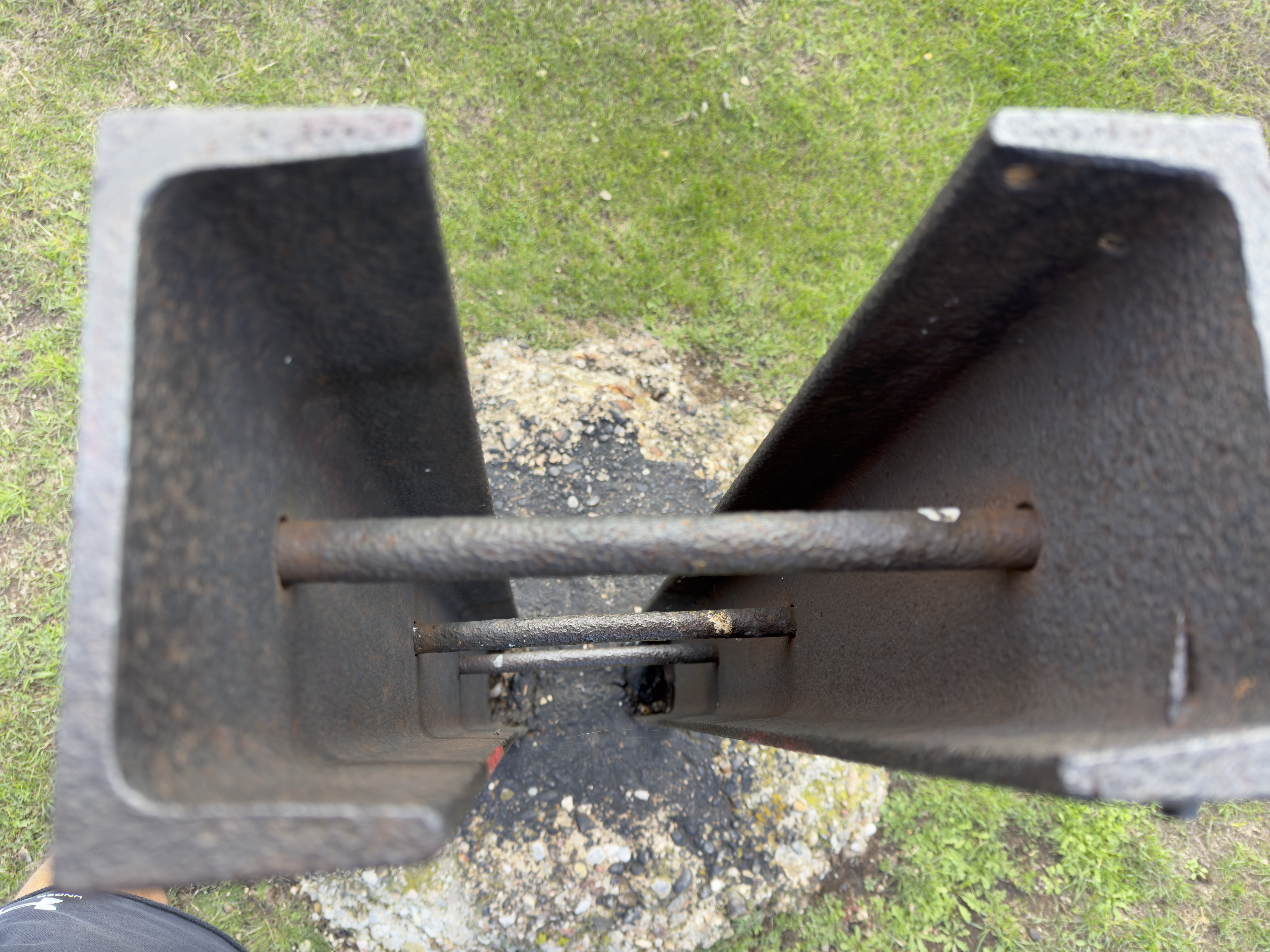 metal structure ground view