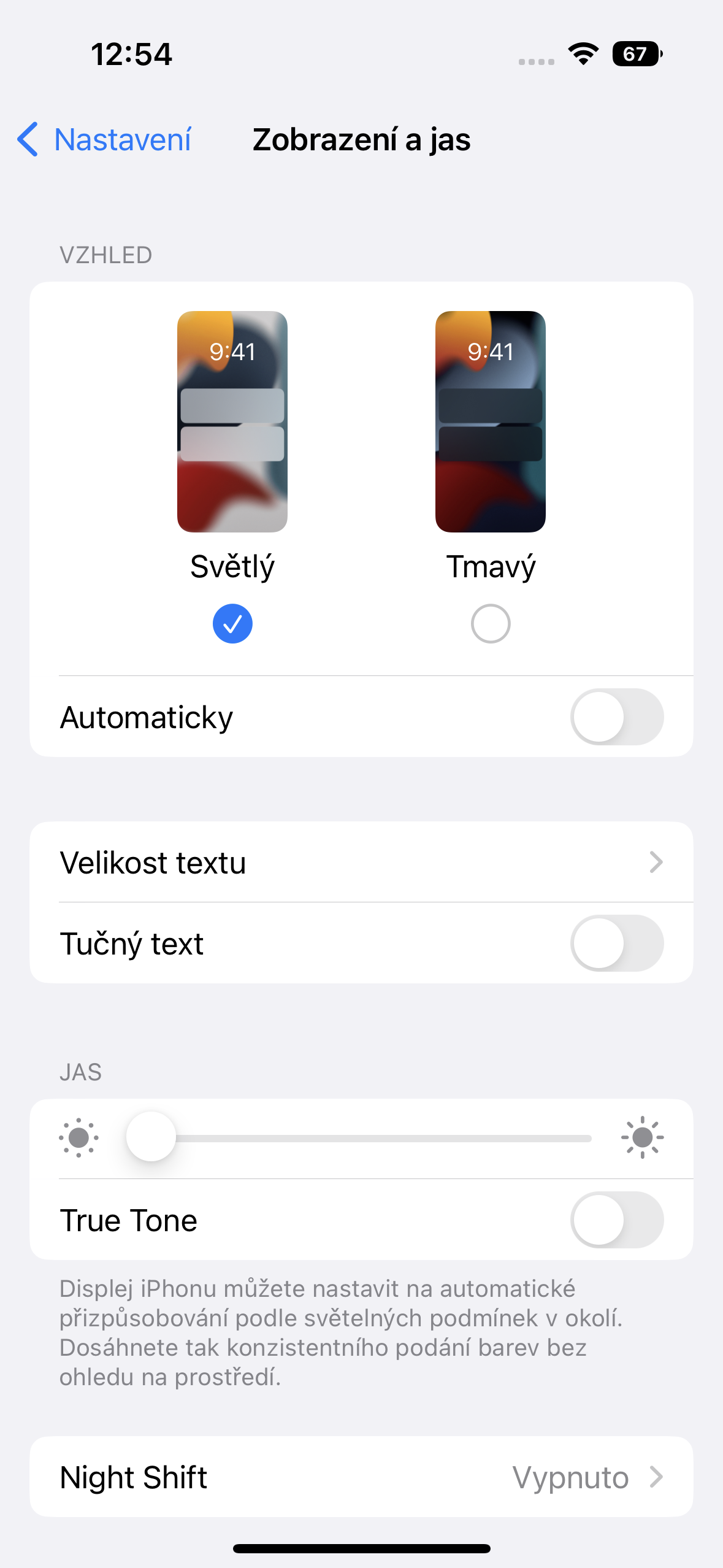 phone display and brightness settings