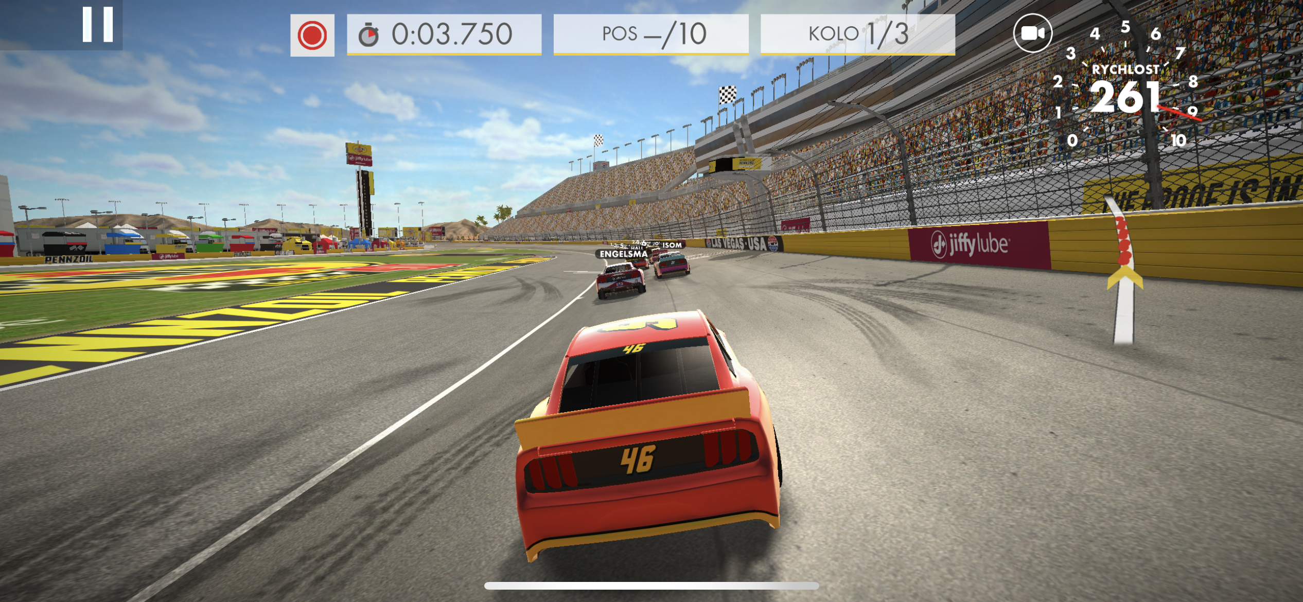 racing game rear view