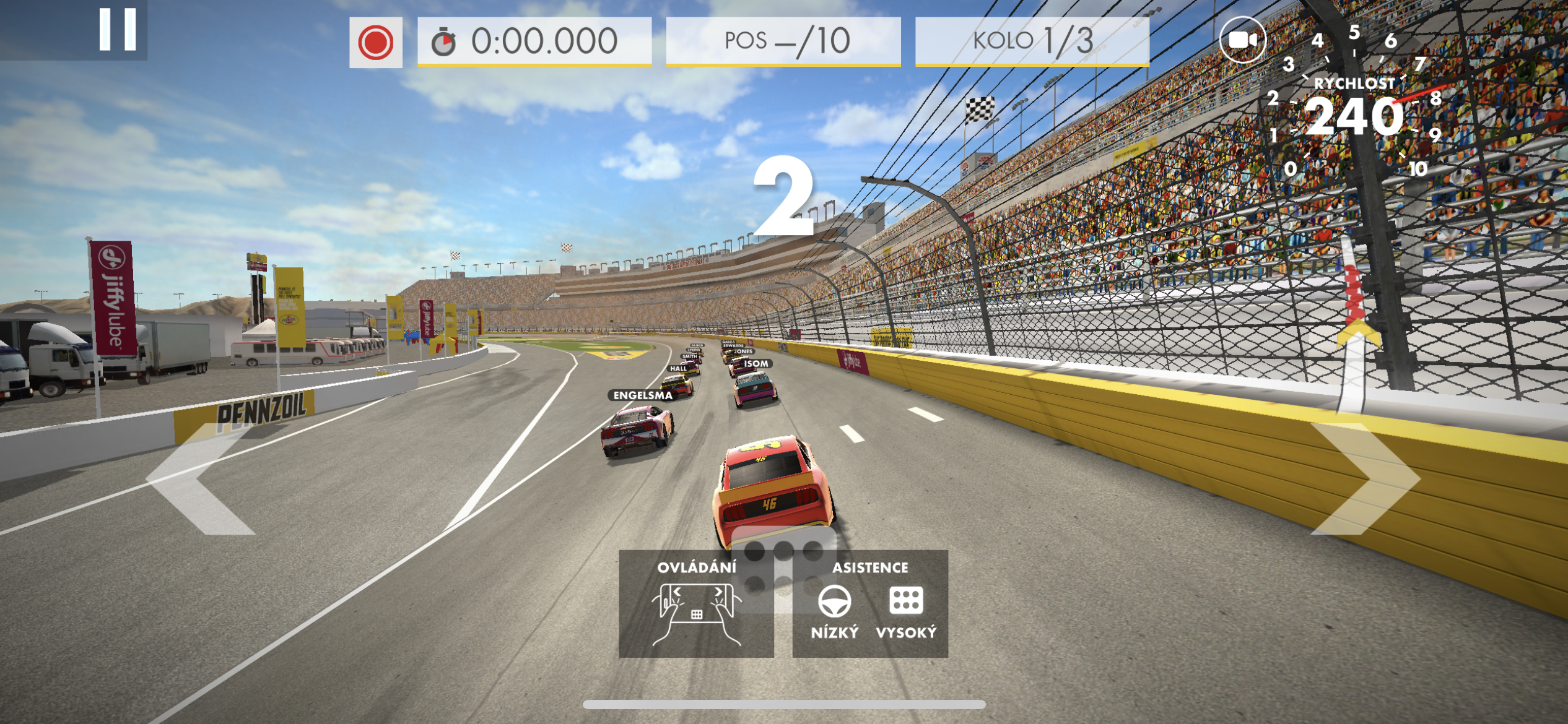 racing game starting grid