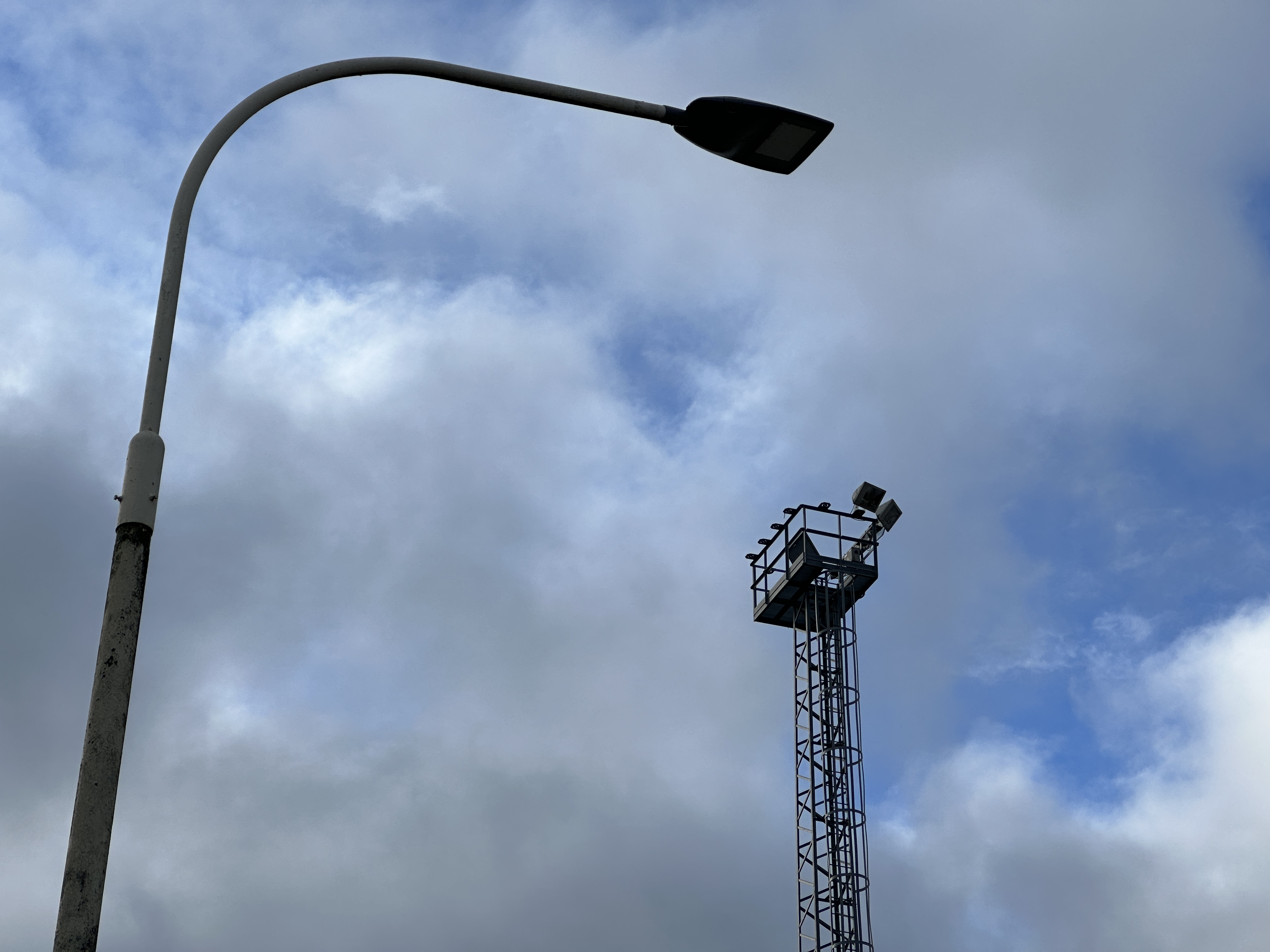 street lamp tower sky