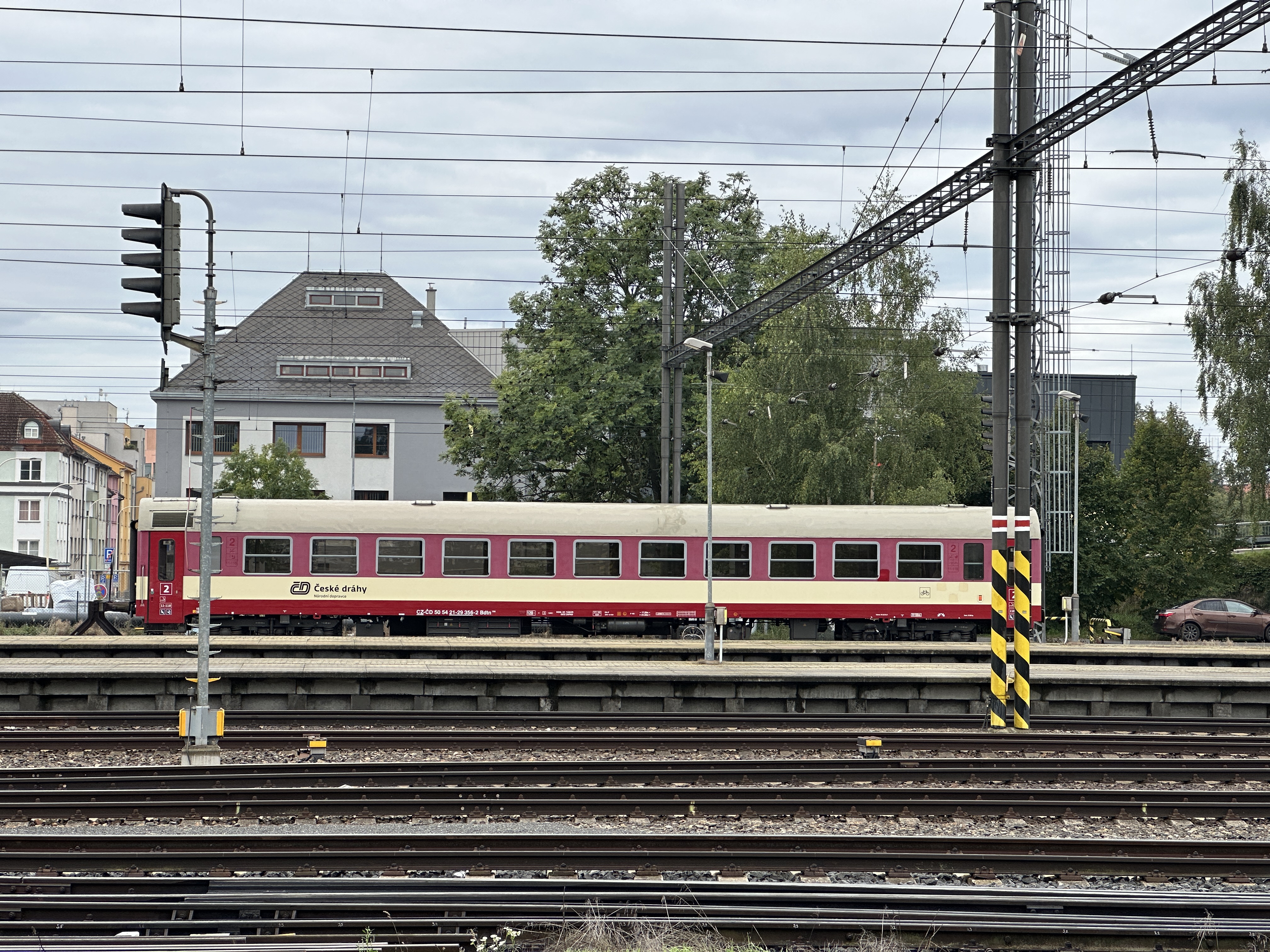 train on railway tracks